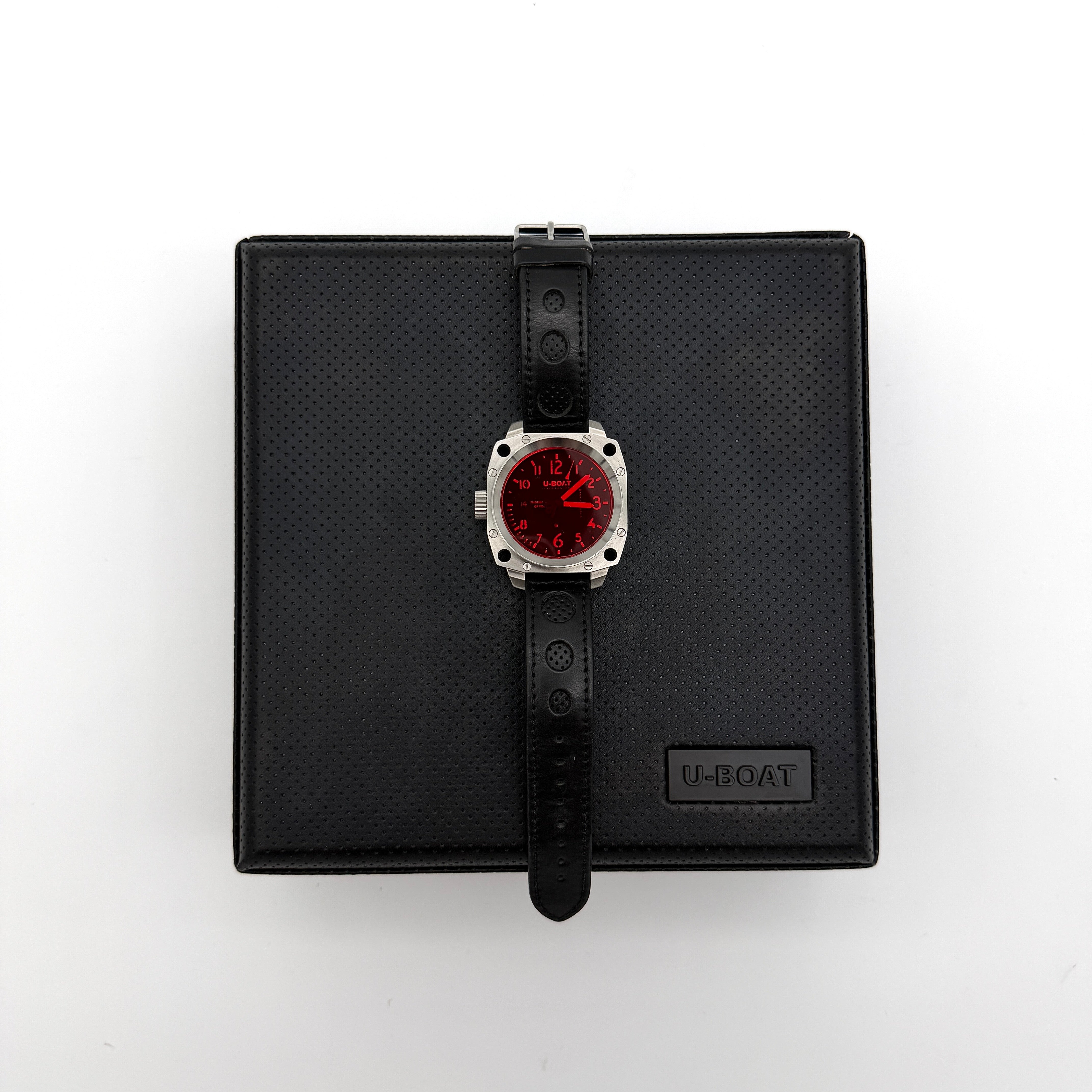 U-Boat Thousands Of Feet Red Dial 000443742-001 Stainless Steel Watch