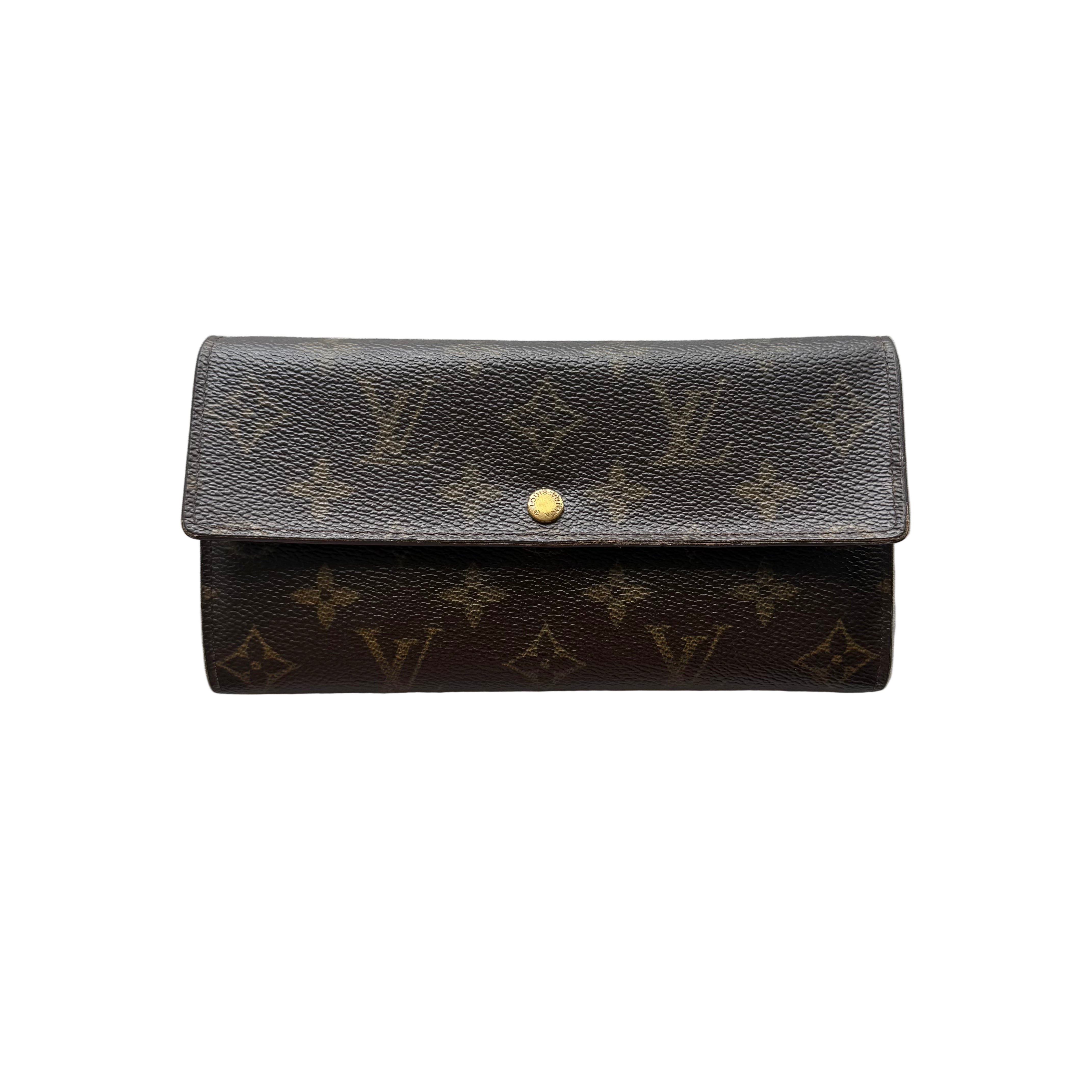 Louis Vuitton Monogram Sarah Long Wallet Brown