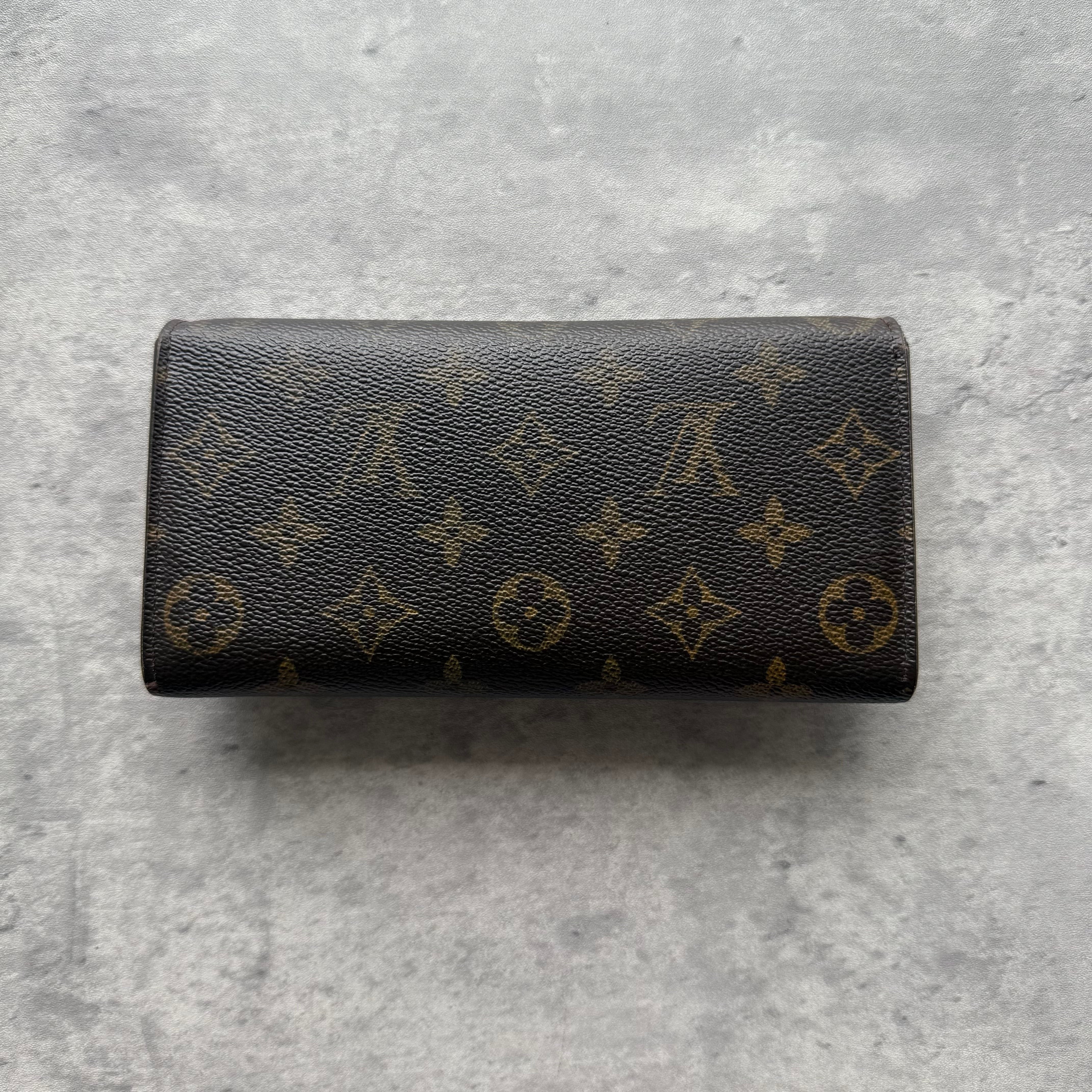 Louis Vuitton Monogram Sarah Long Wallet Brown