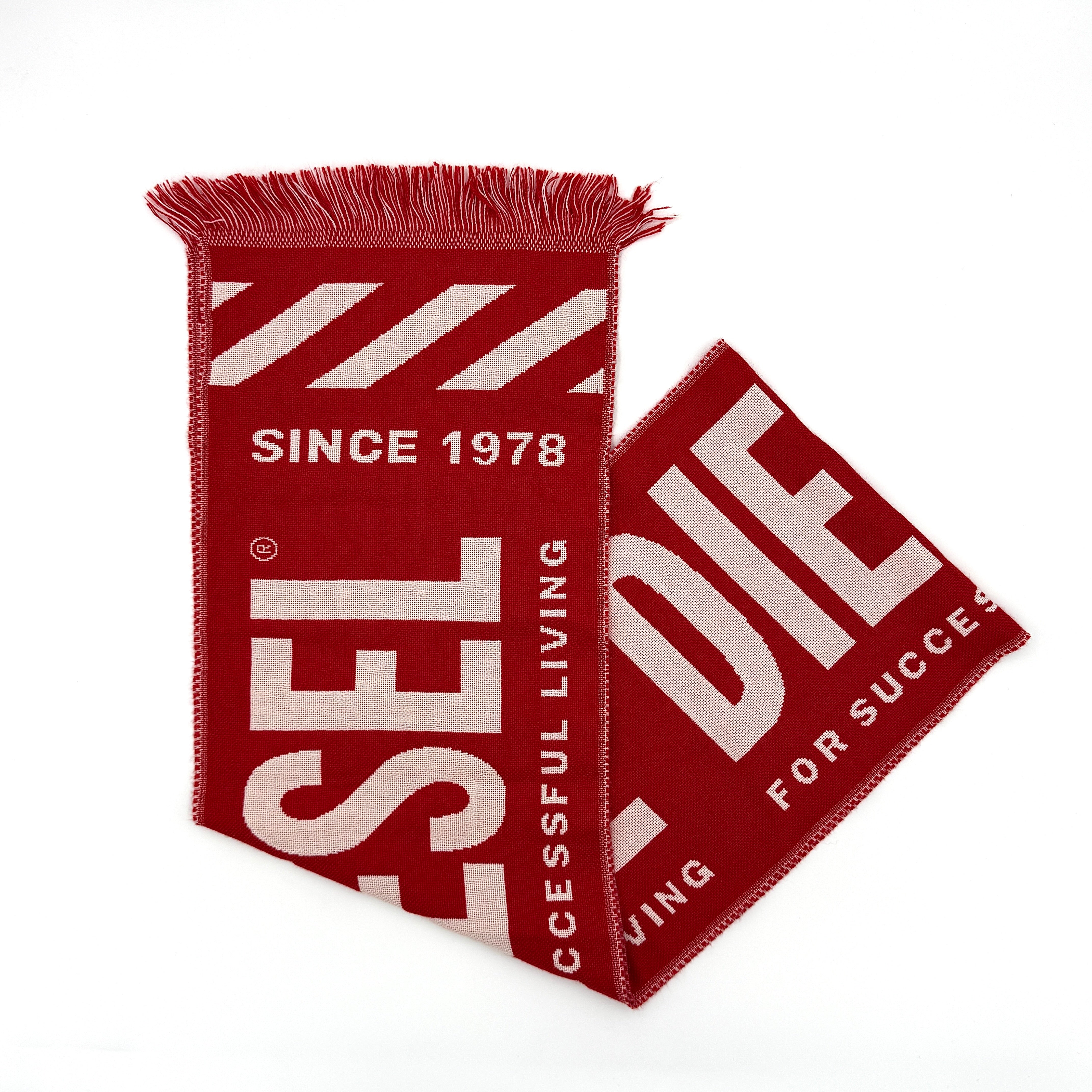 Diesel S-BISC-NEW Wool Scarf Red/White