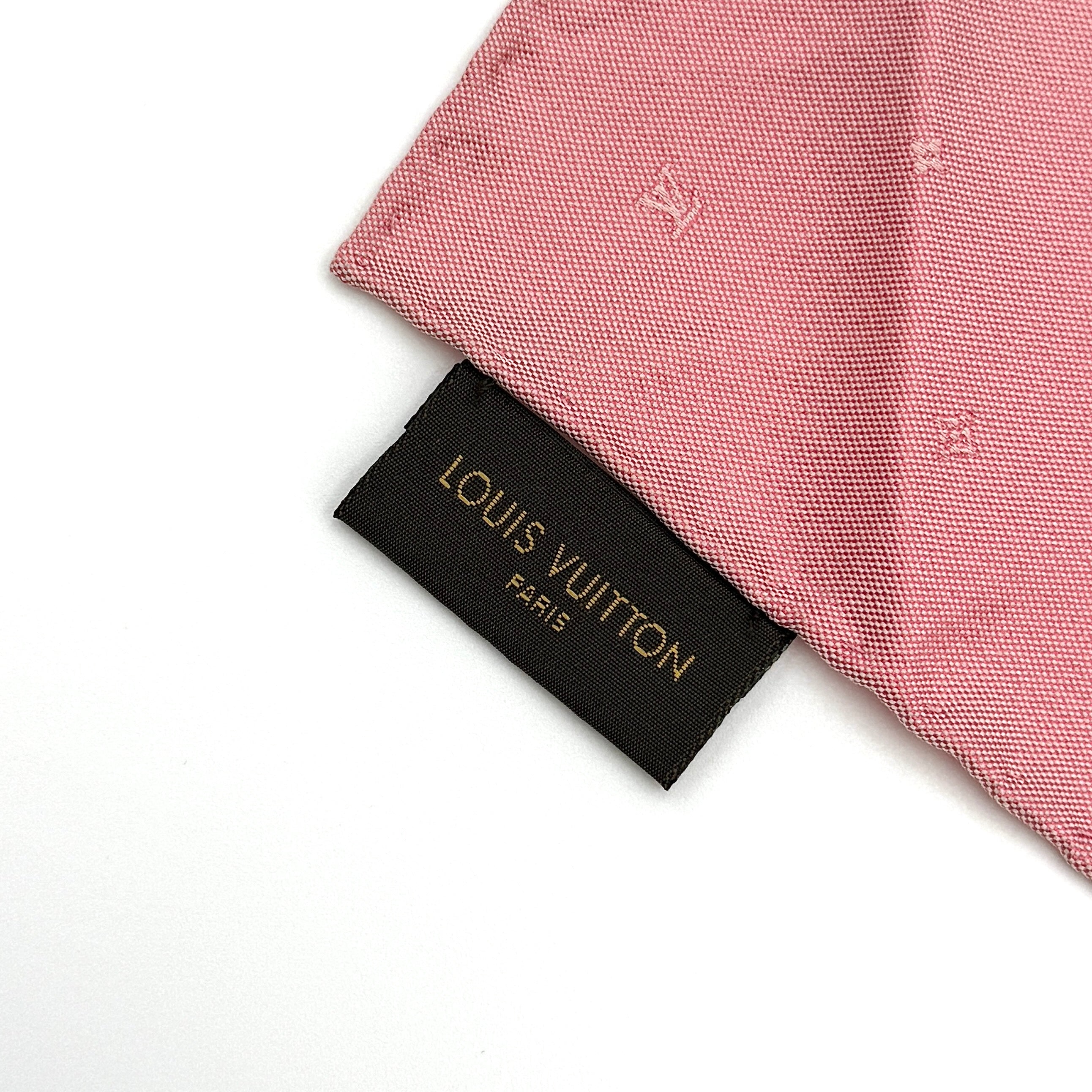 Louis Vuitton Monogram Silk Pocket Square Pink