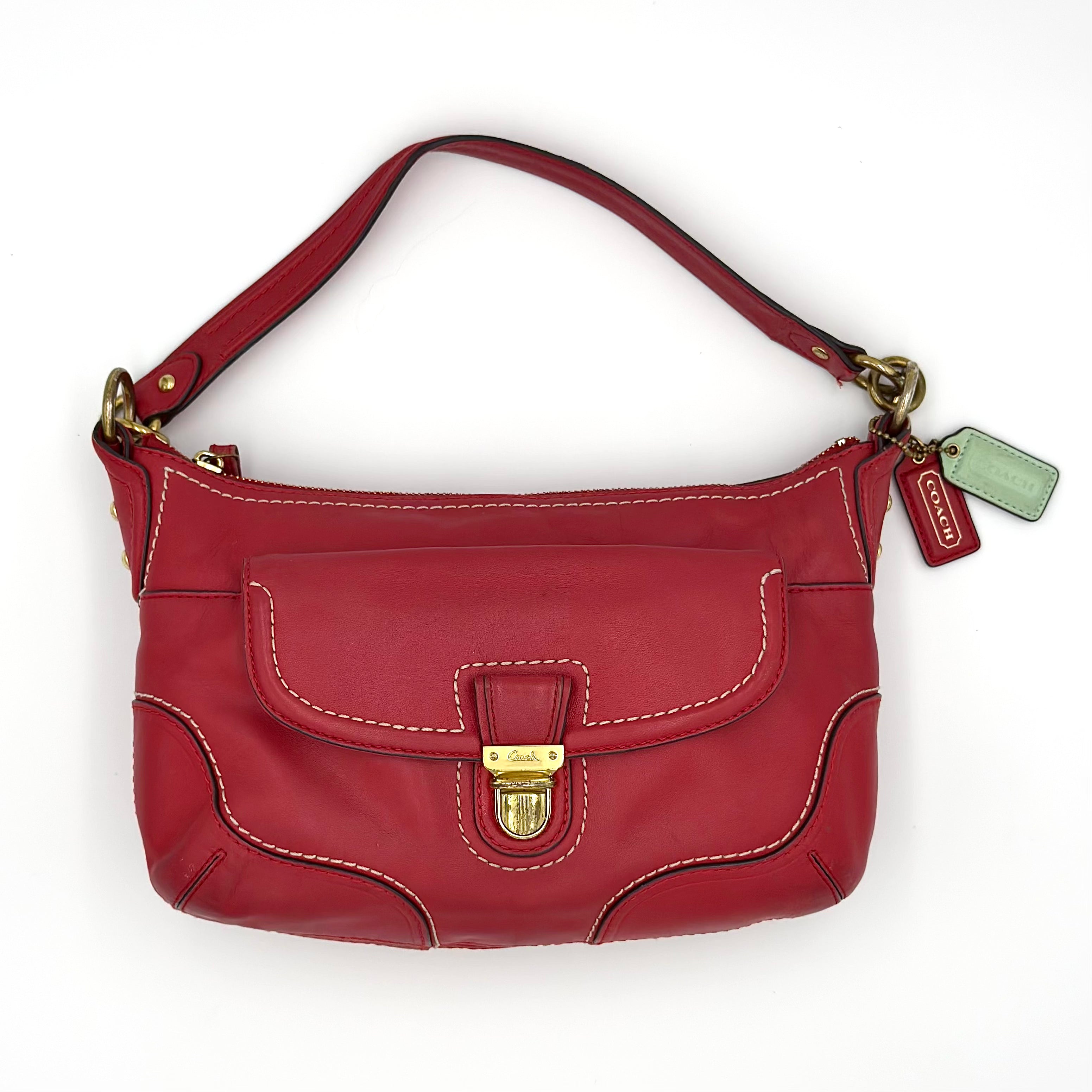 Coach 2Way Poppy Shoulder Bag Red