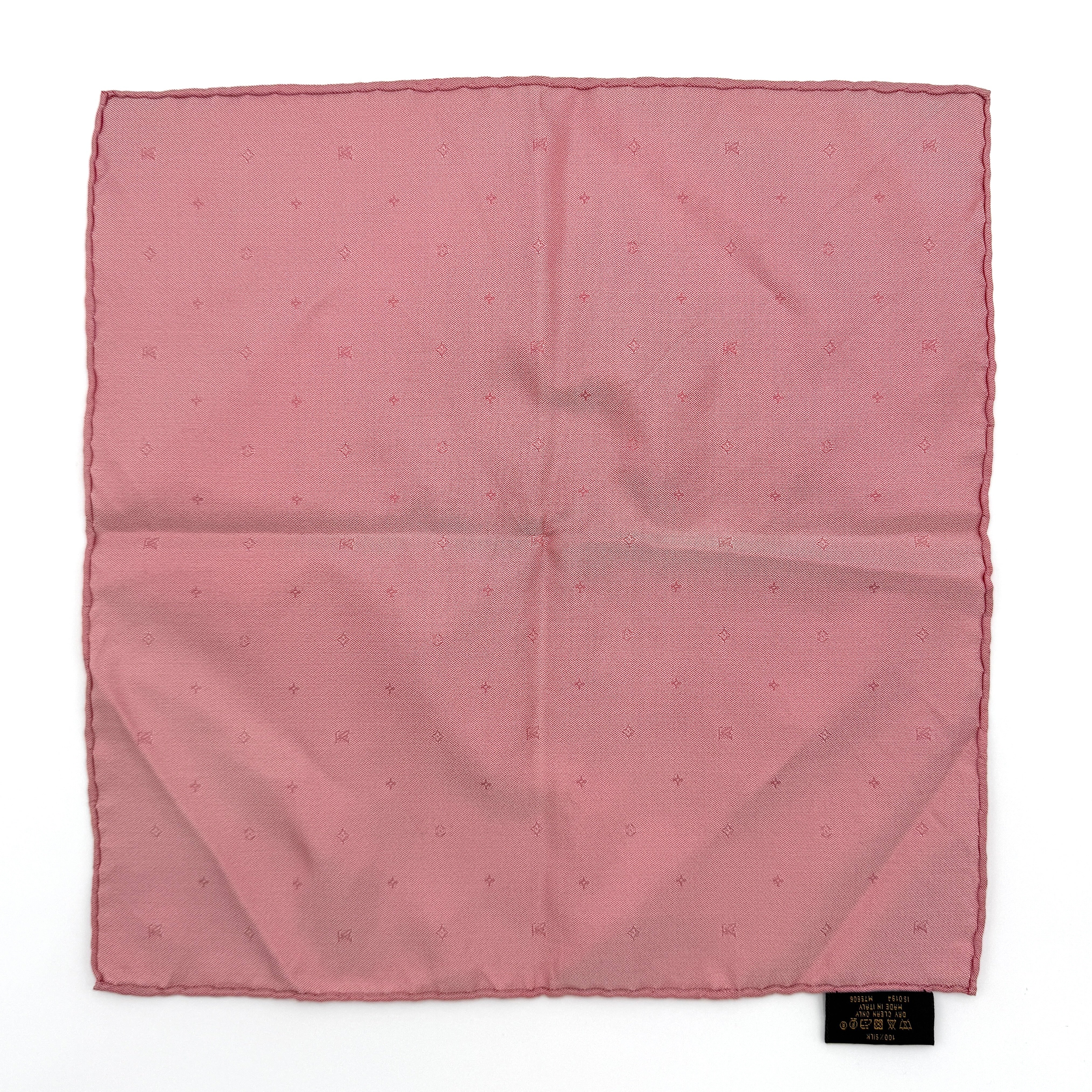 Louis Vuitton Monogram Silk Pocket Square Pink