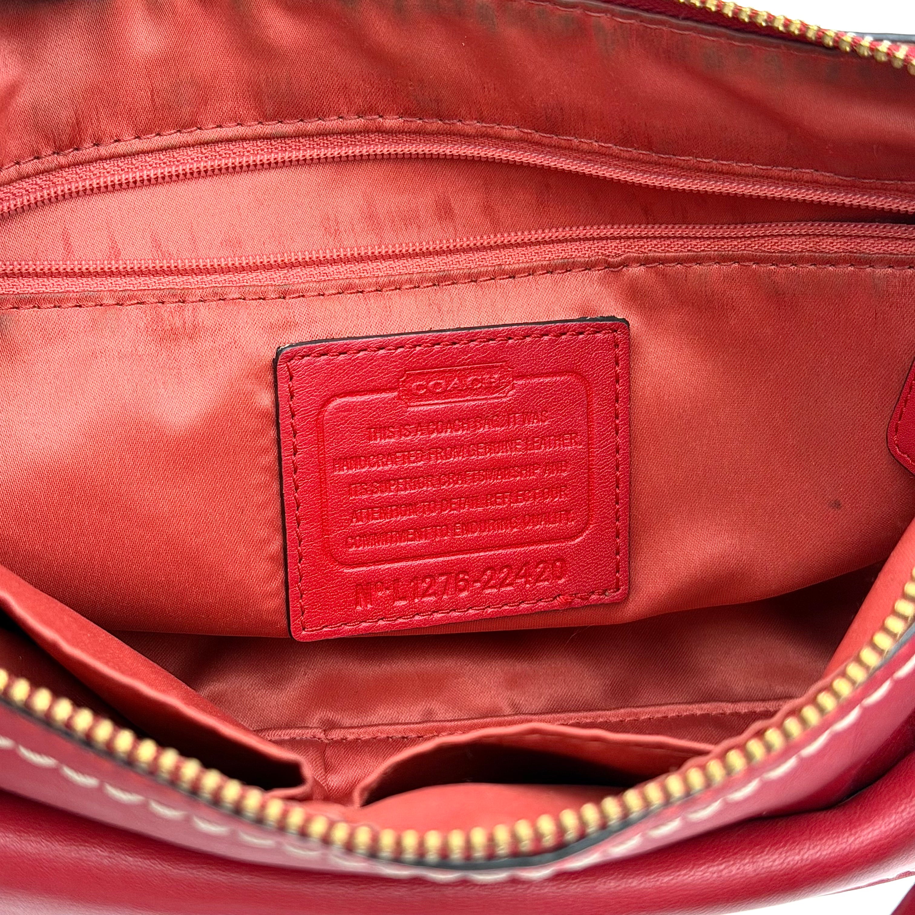 Coach 2Way Poppy Shoulder Bag Red