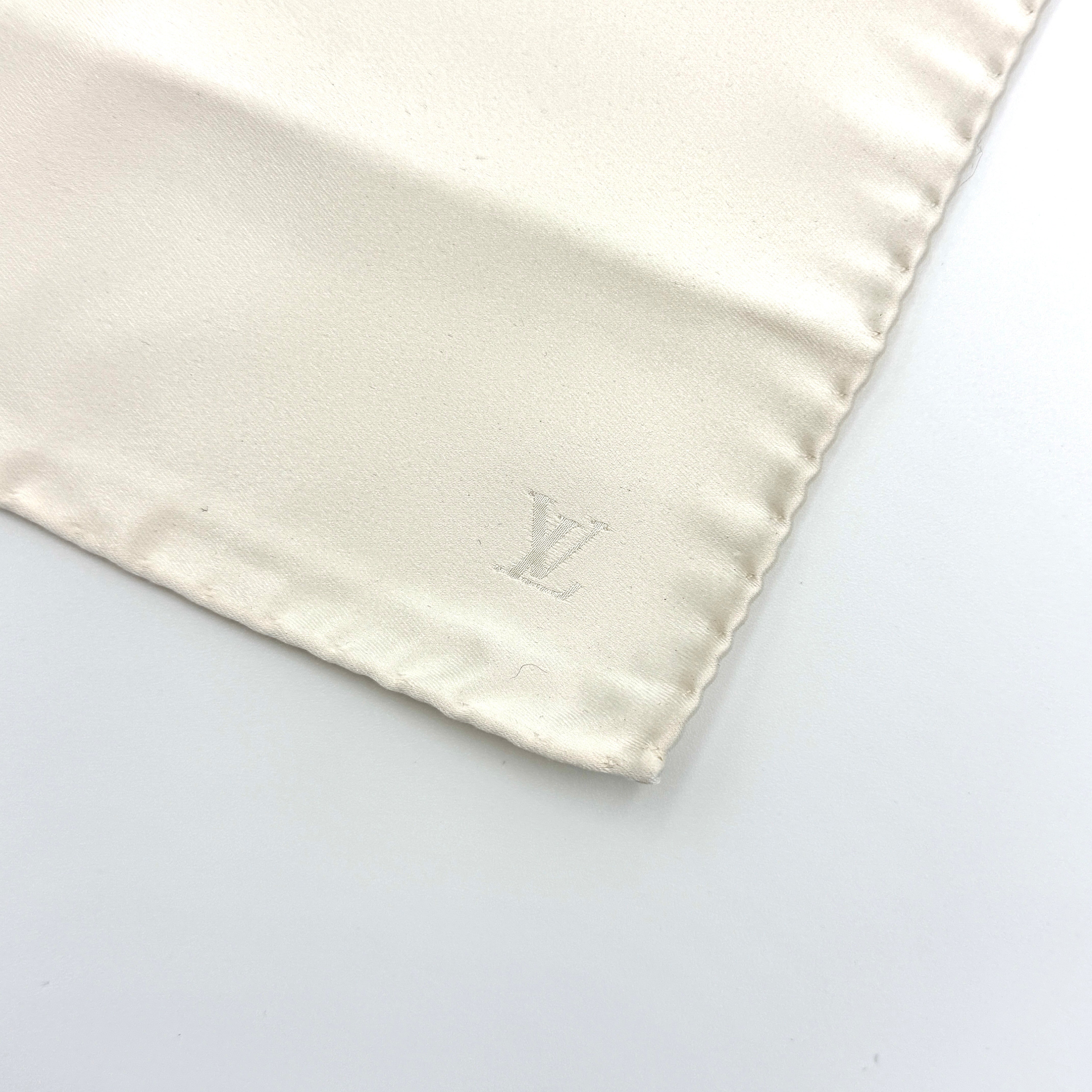 Louis Vuitton Monogram Silk Scarf Cream