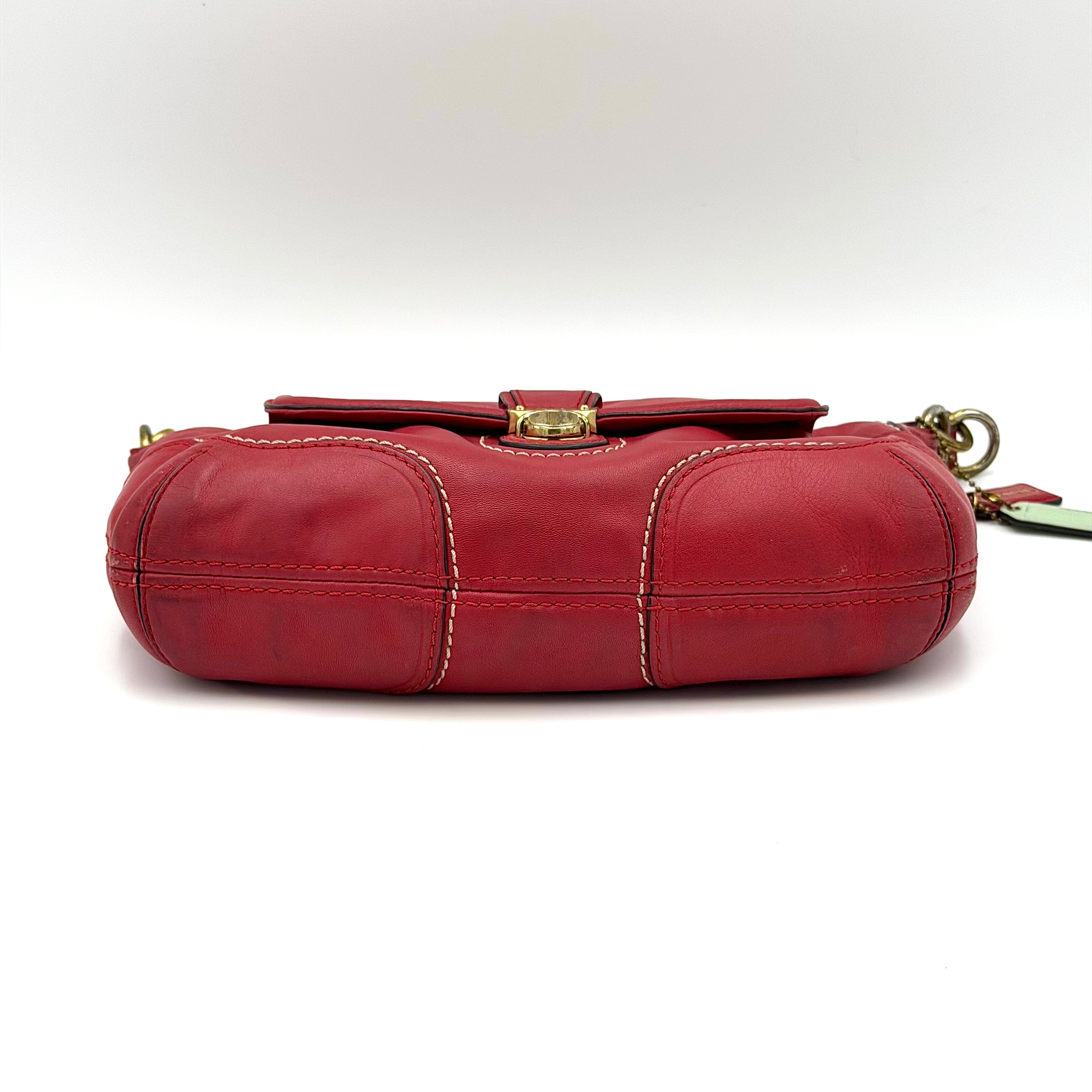 Coach 2Way Poppy Shoulder Bag Red