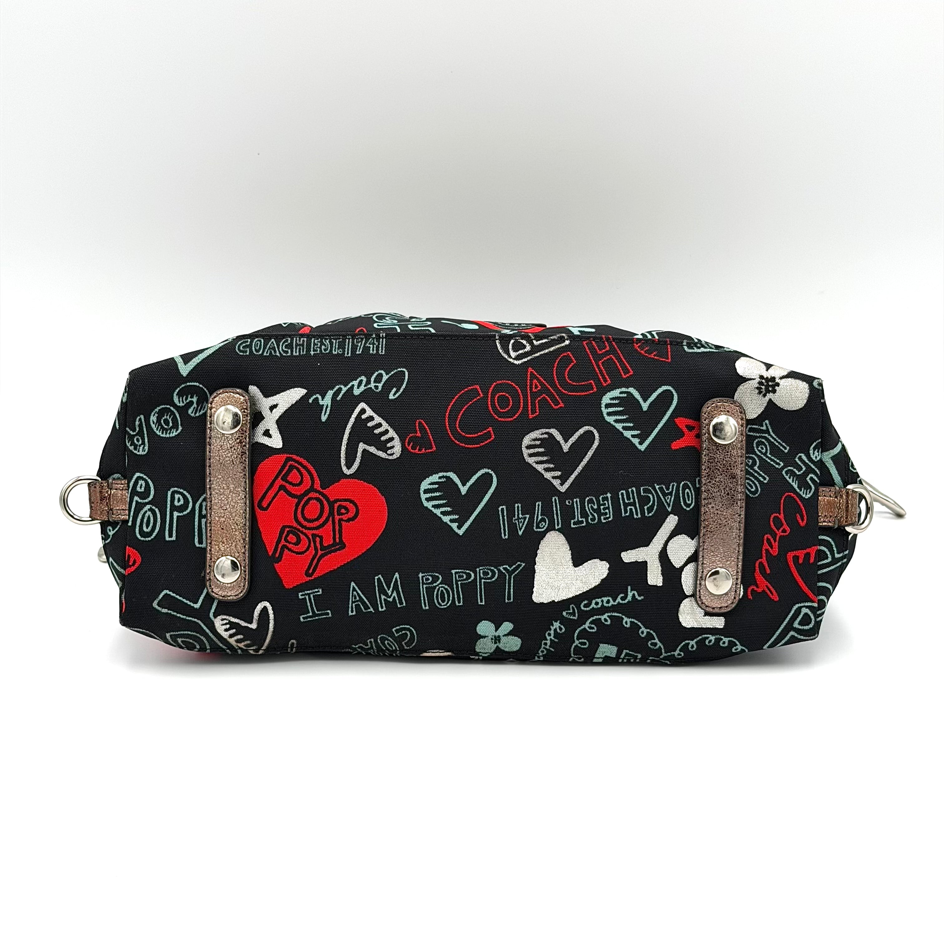 Coach 2Way Poppy Graffiti Lurex Shoulder Bag Multicolor