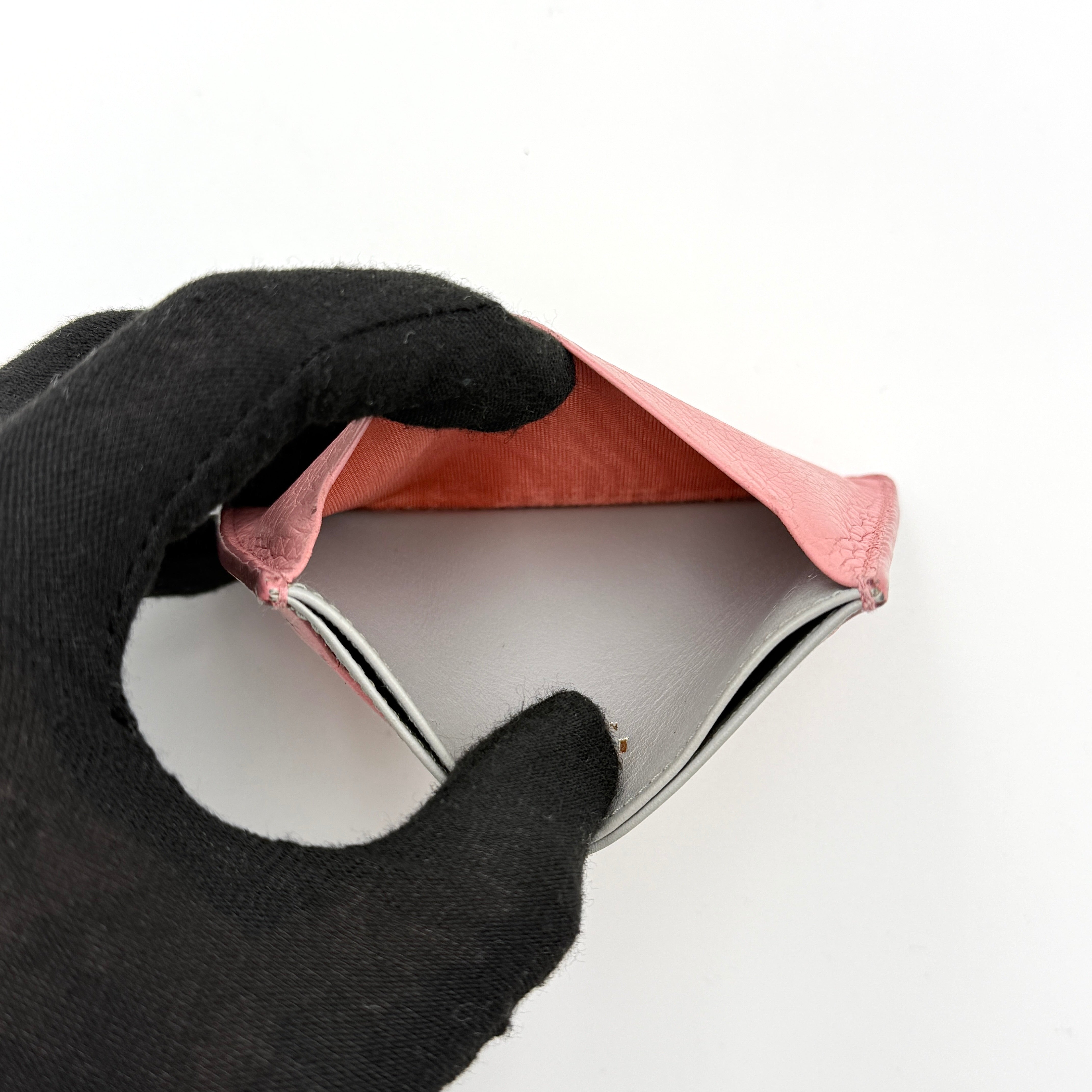 Prada Daino Colour Cardholder Pink/Grey