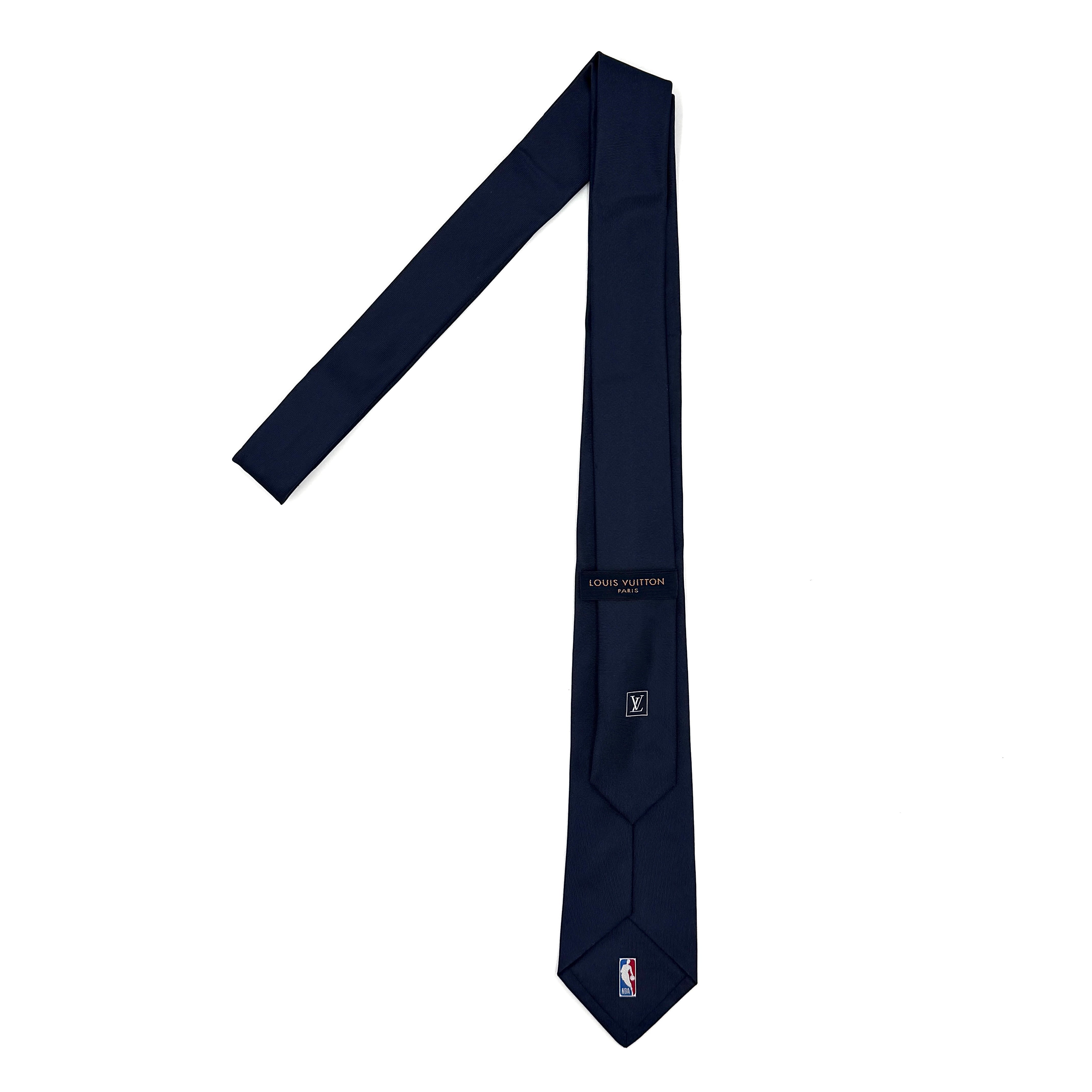 Louis Vuitton x NBA Silk Tie Navy Blue