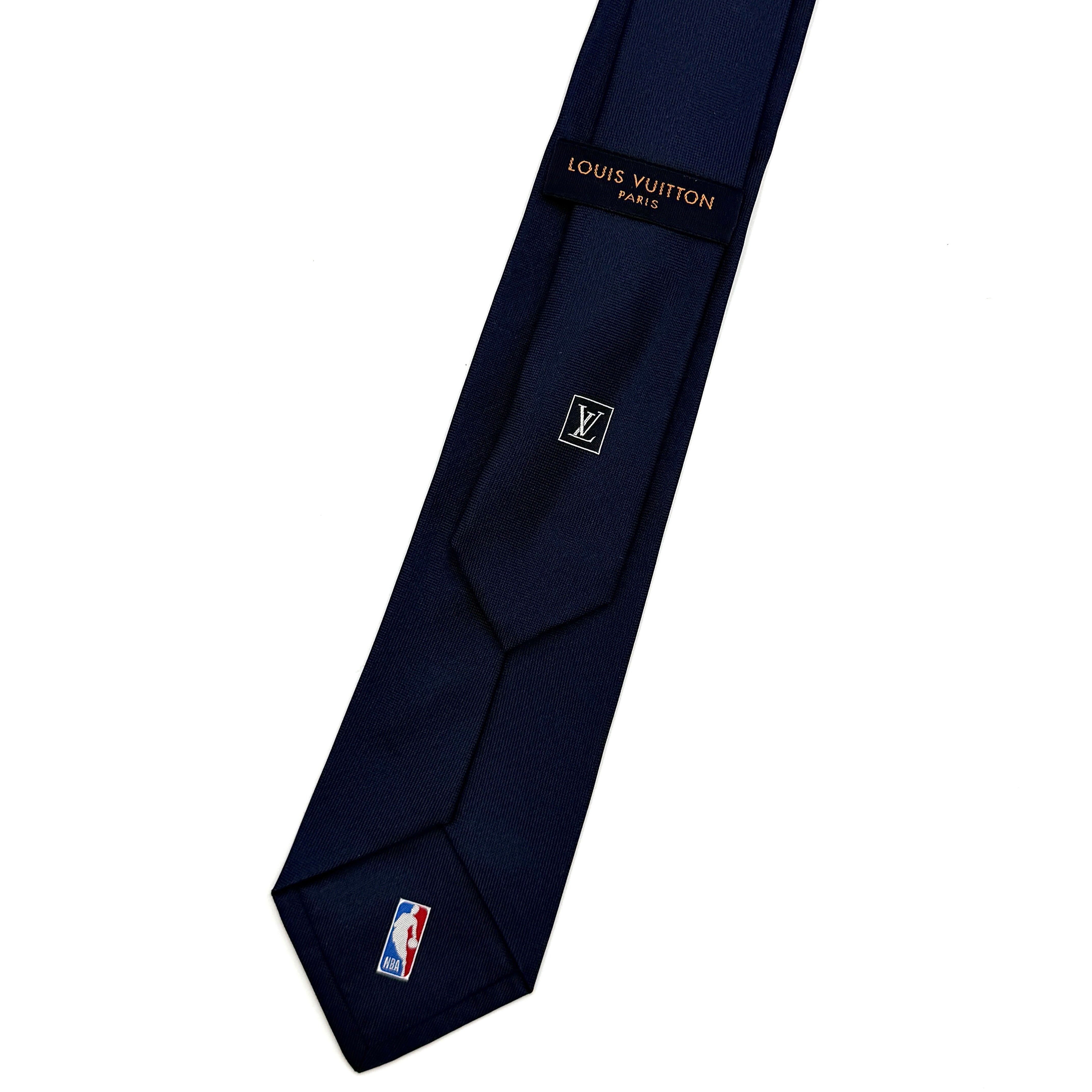 Louis Vuitton x NBA Silk Tie Navy Blue