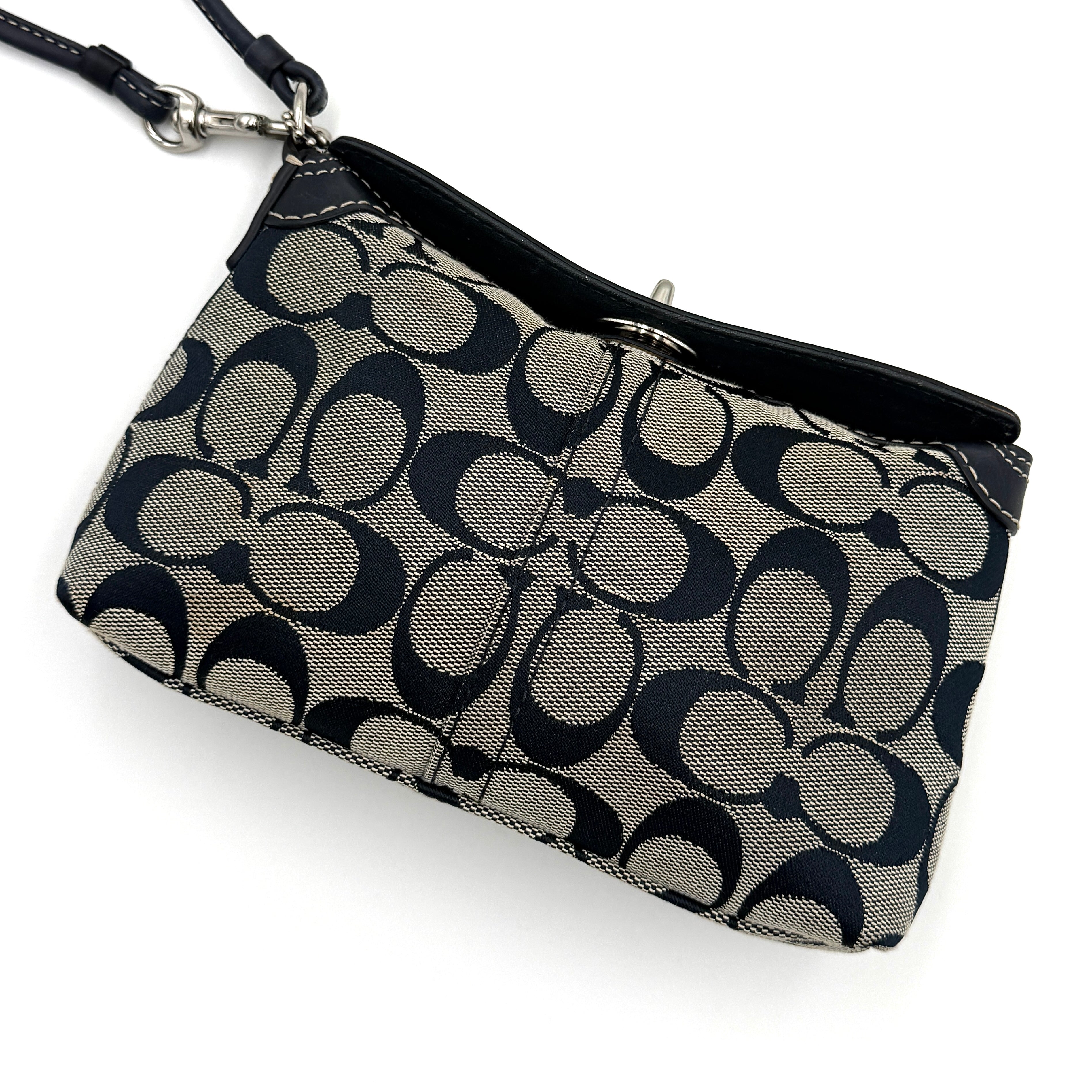 Coach Y2K Signature Wristlet Clutch Grey/Black