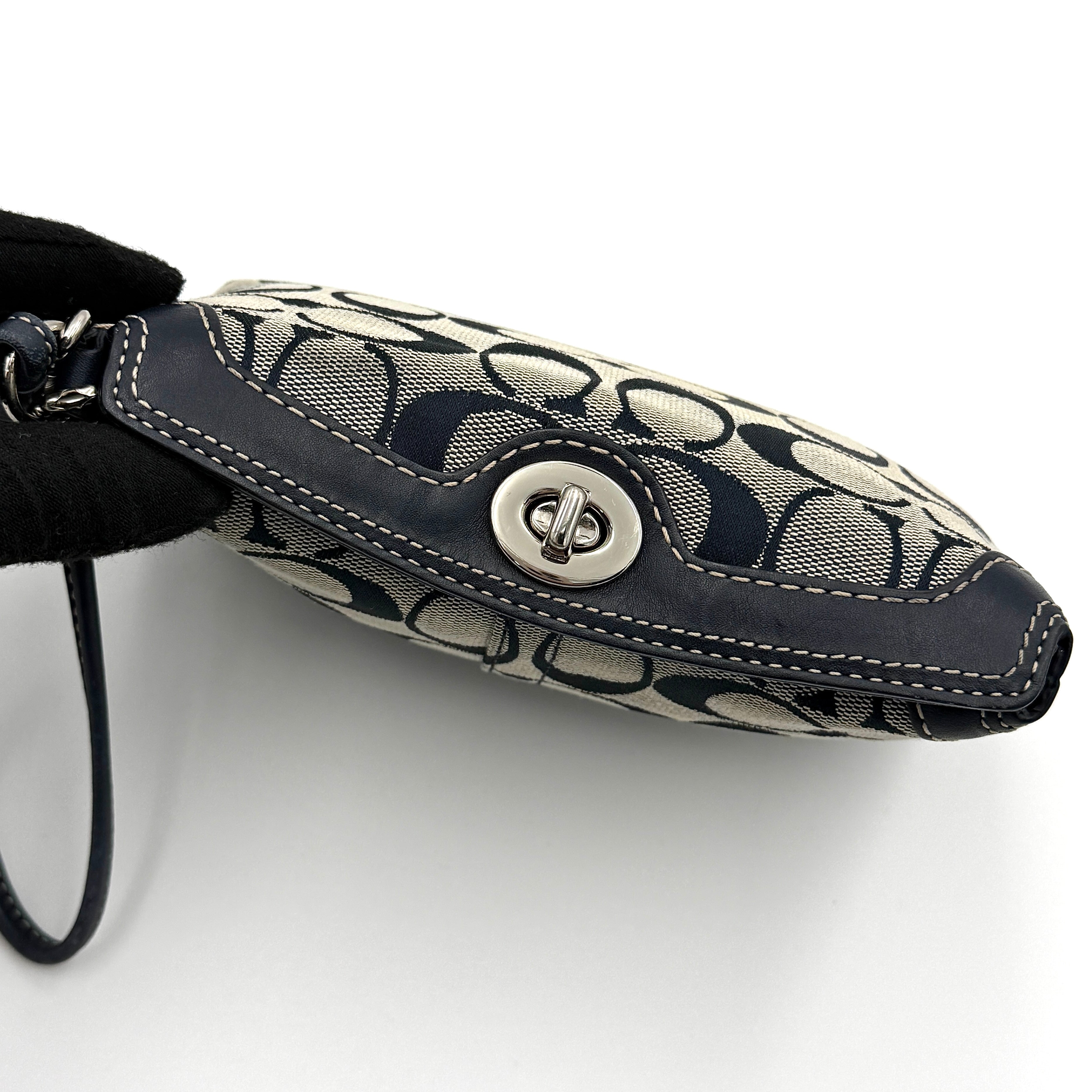 Coach Y2K Signature Wristlet Clutch Grey/Black