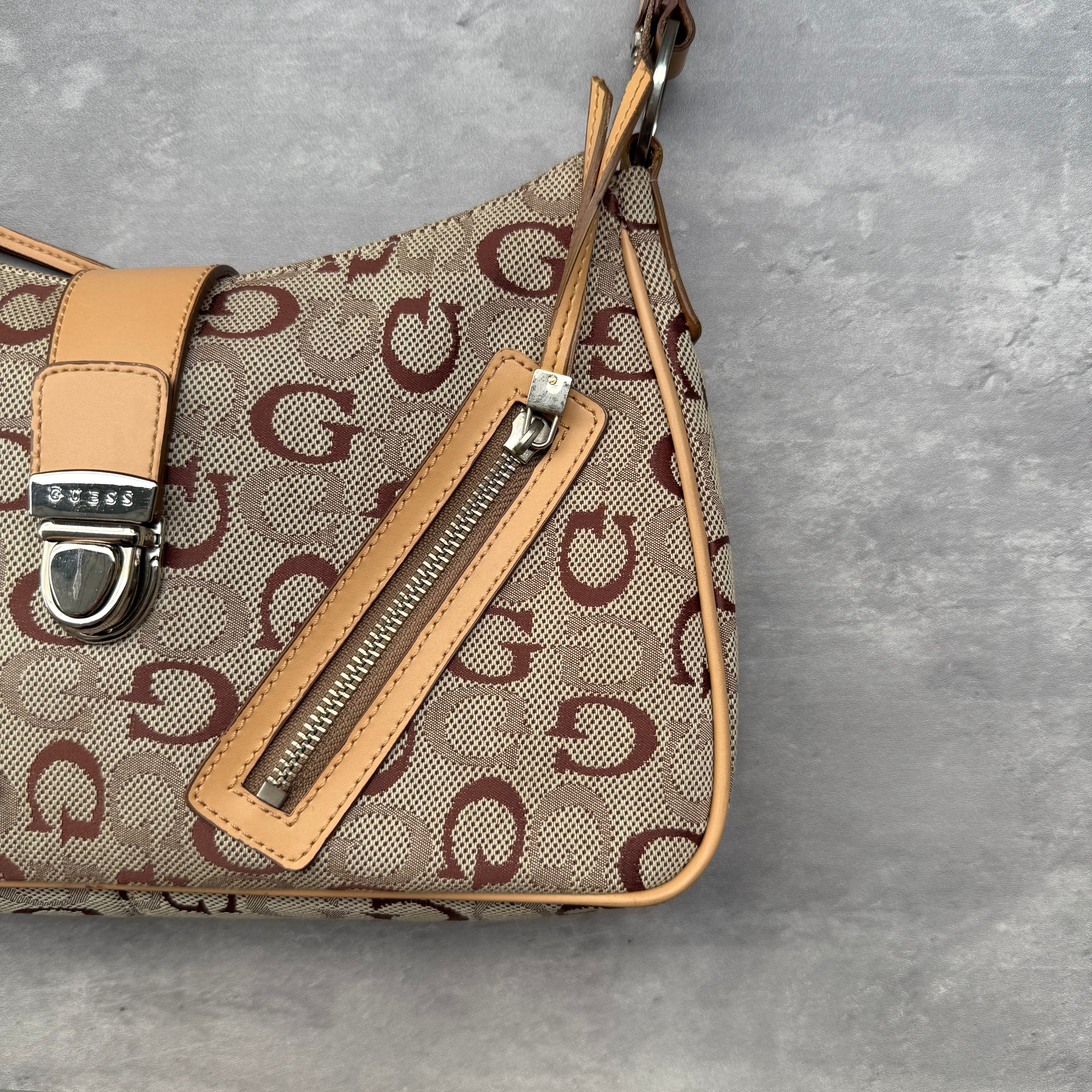 Guess Y2K G Monogram ShoulderBag Beige/Tan