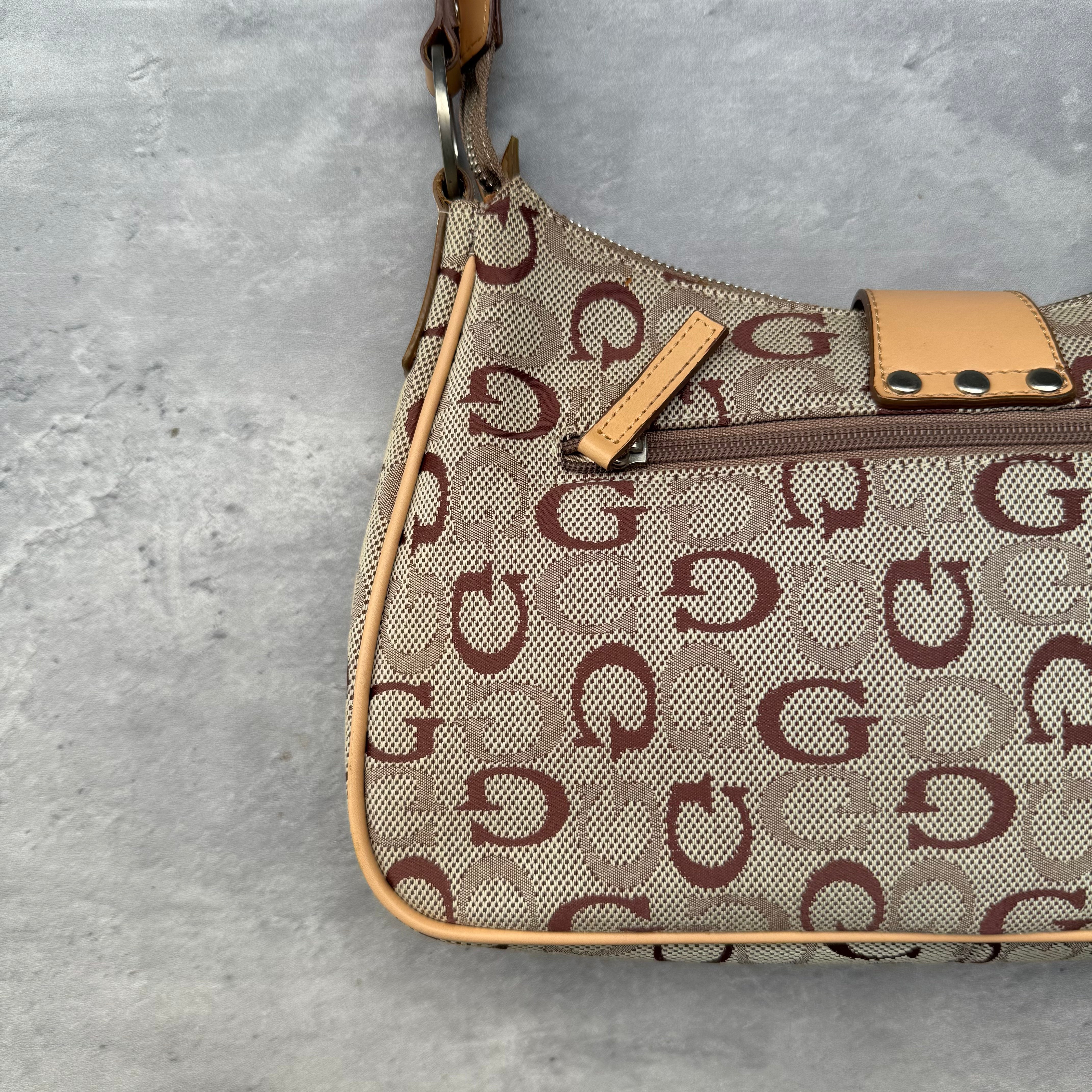 Guess Y2K G Monogram ShoulderBag Beige/Tan