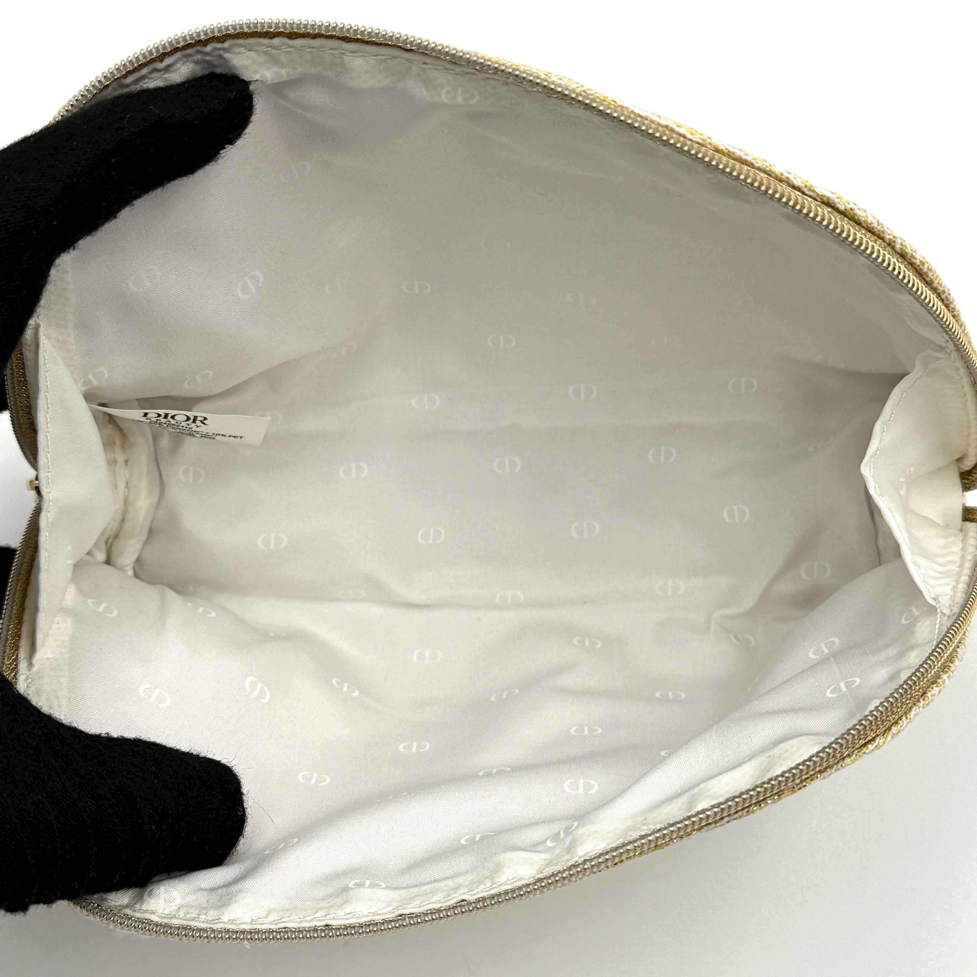 Dior Holiday Cosmetic Pouch Gold