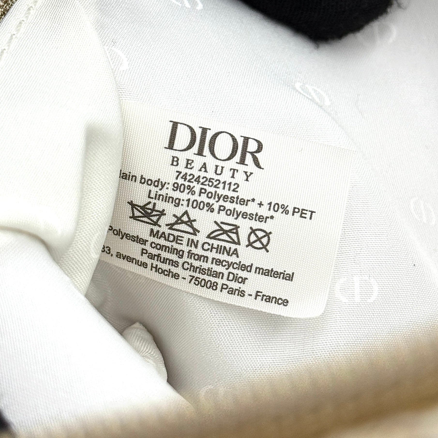 Dior Holiday Cosmetic Pouch Gold