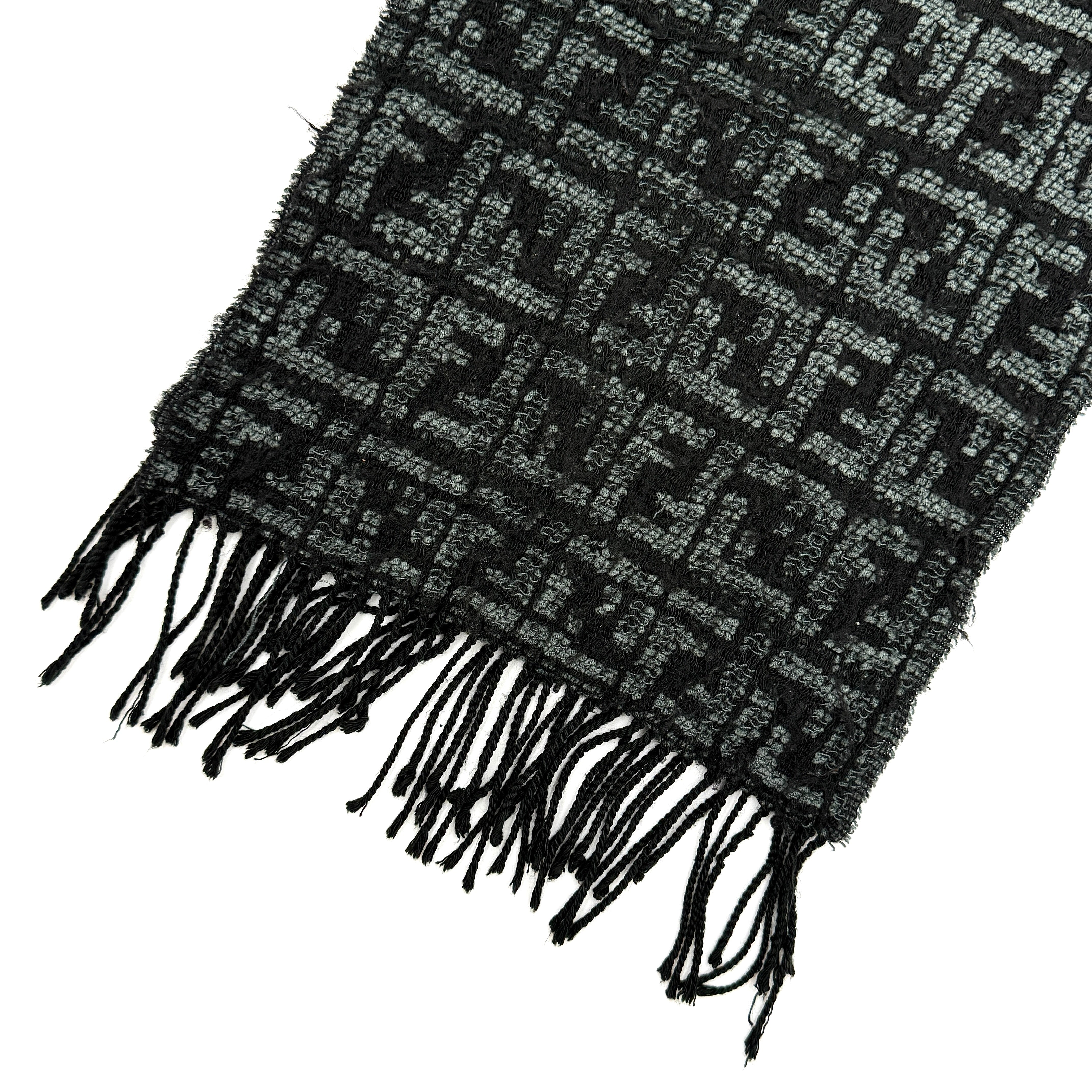Fendi FF Monogram Scarf Grey/Black