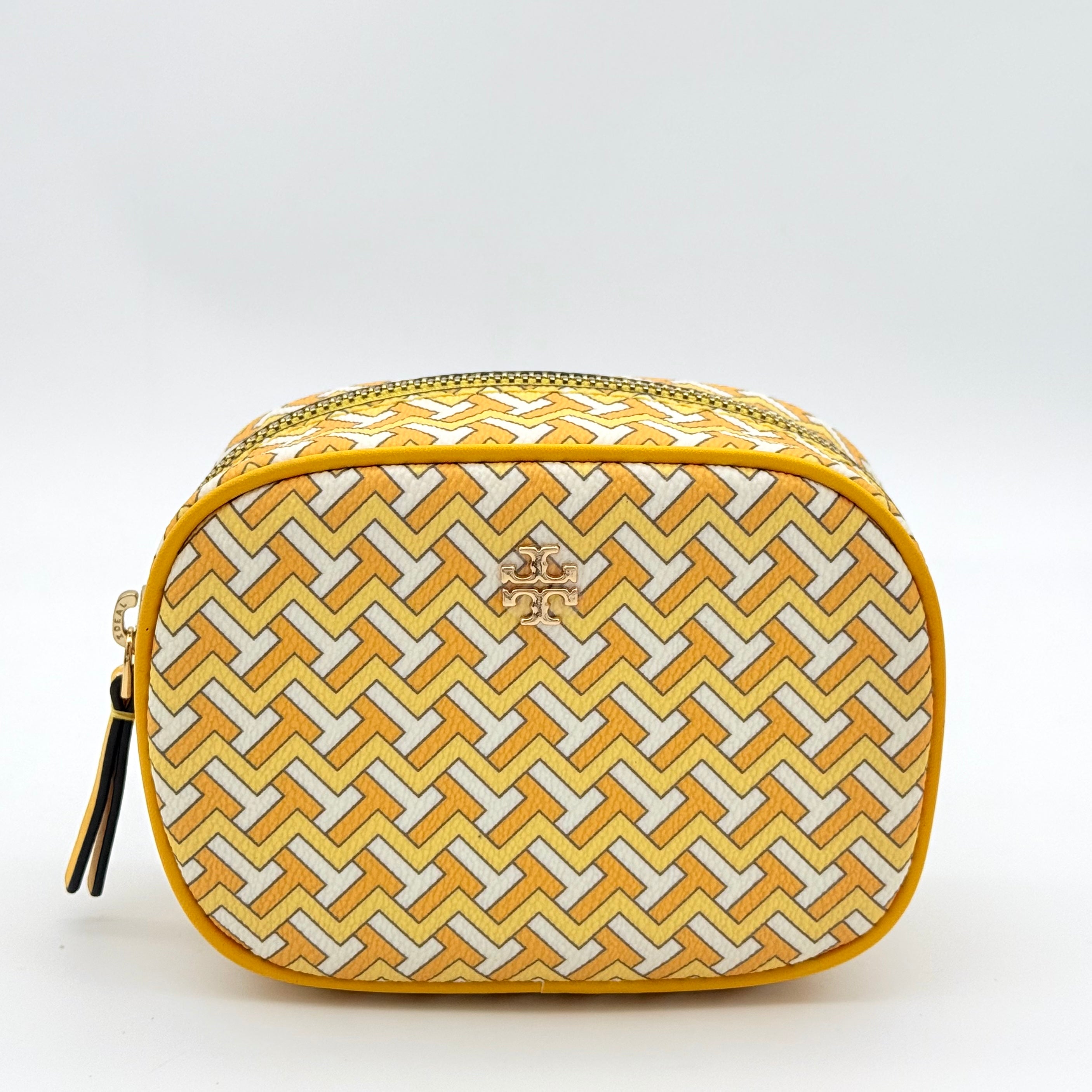 Tory Burch T Zag Cosmetic Pouch Yellow