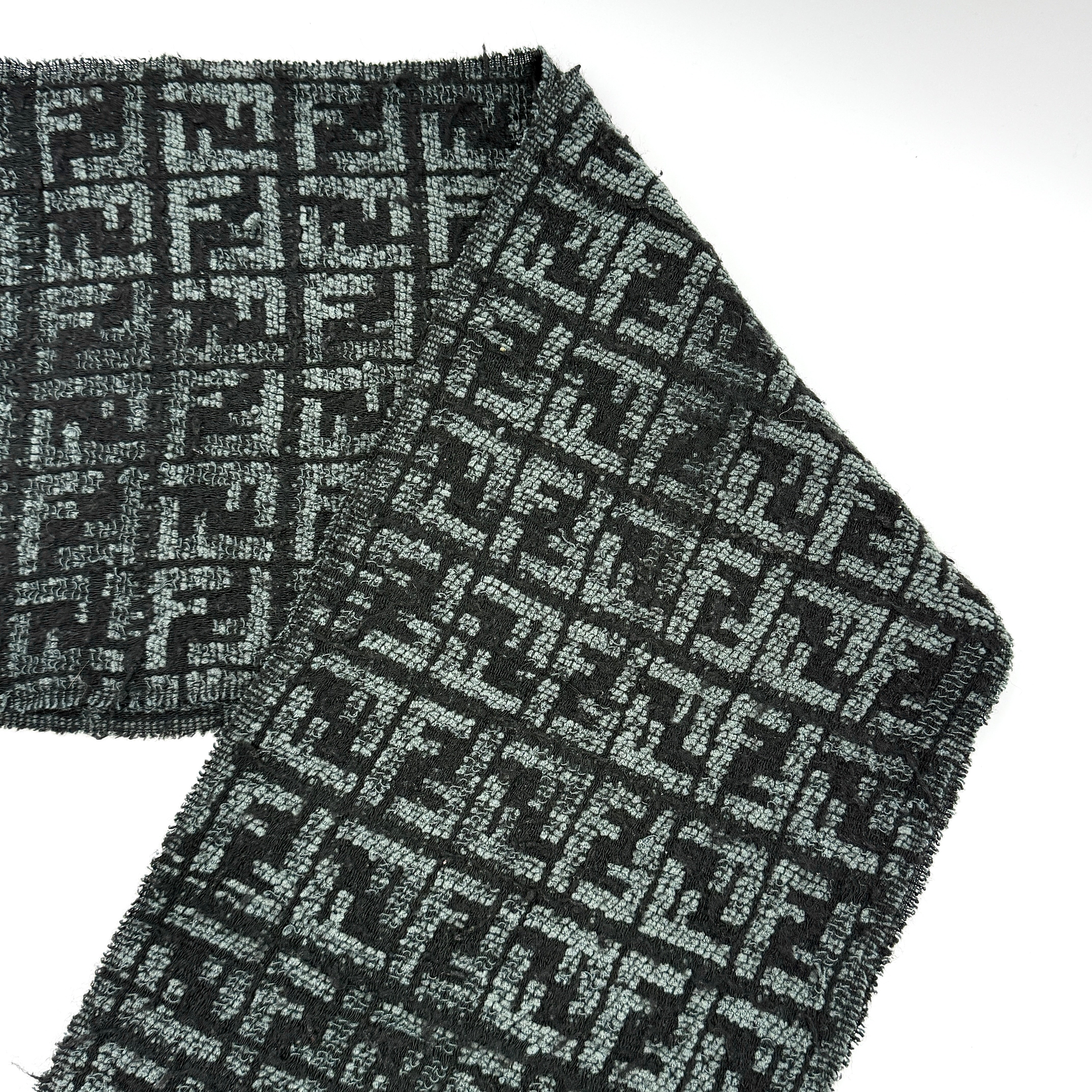 Fendi FF Monogram Scarf Grey/Black