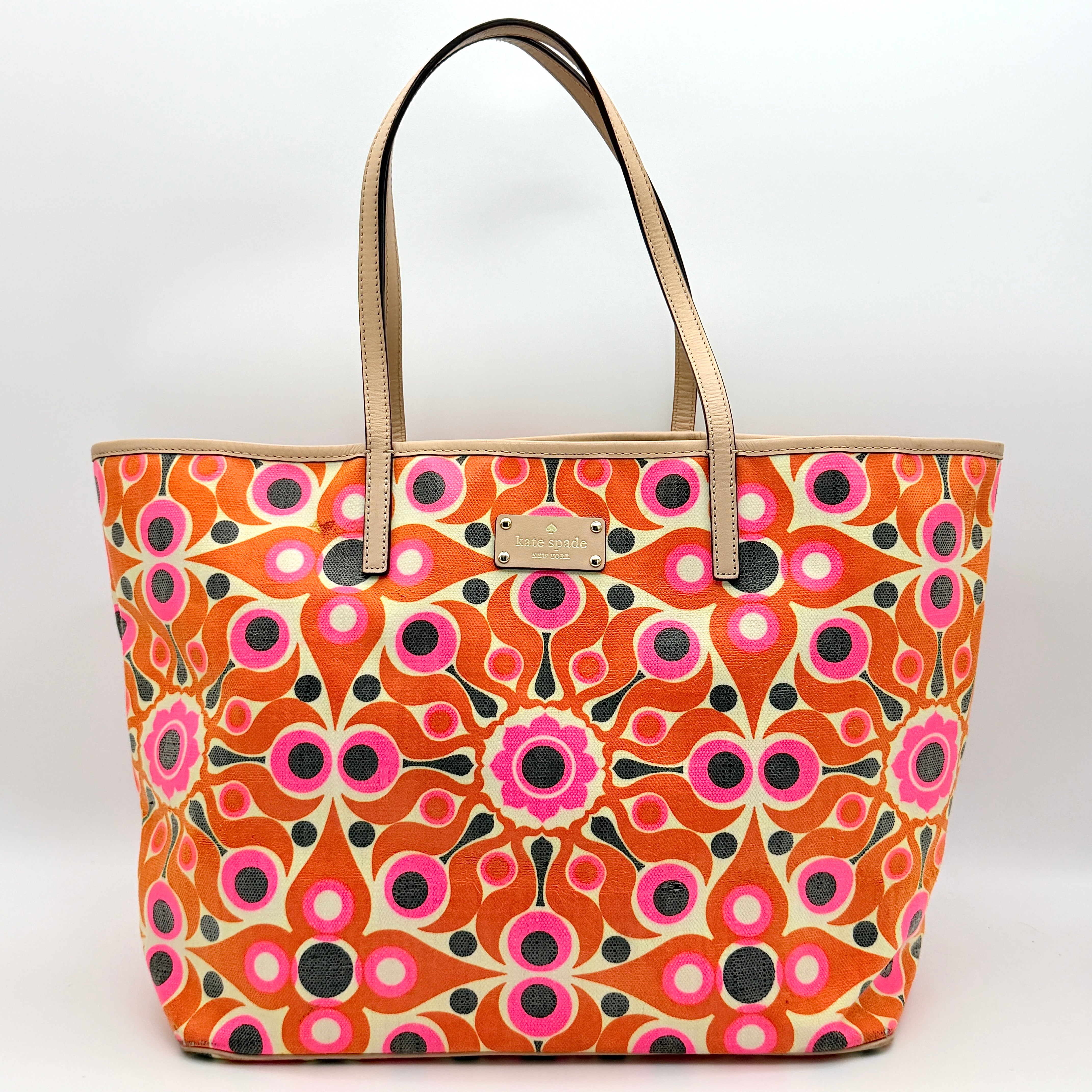 Kate Spade New York Geometric Pattern Tote Bag Multicolor
