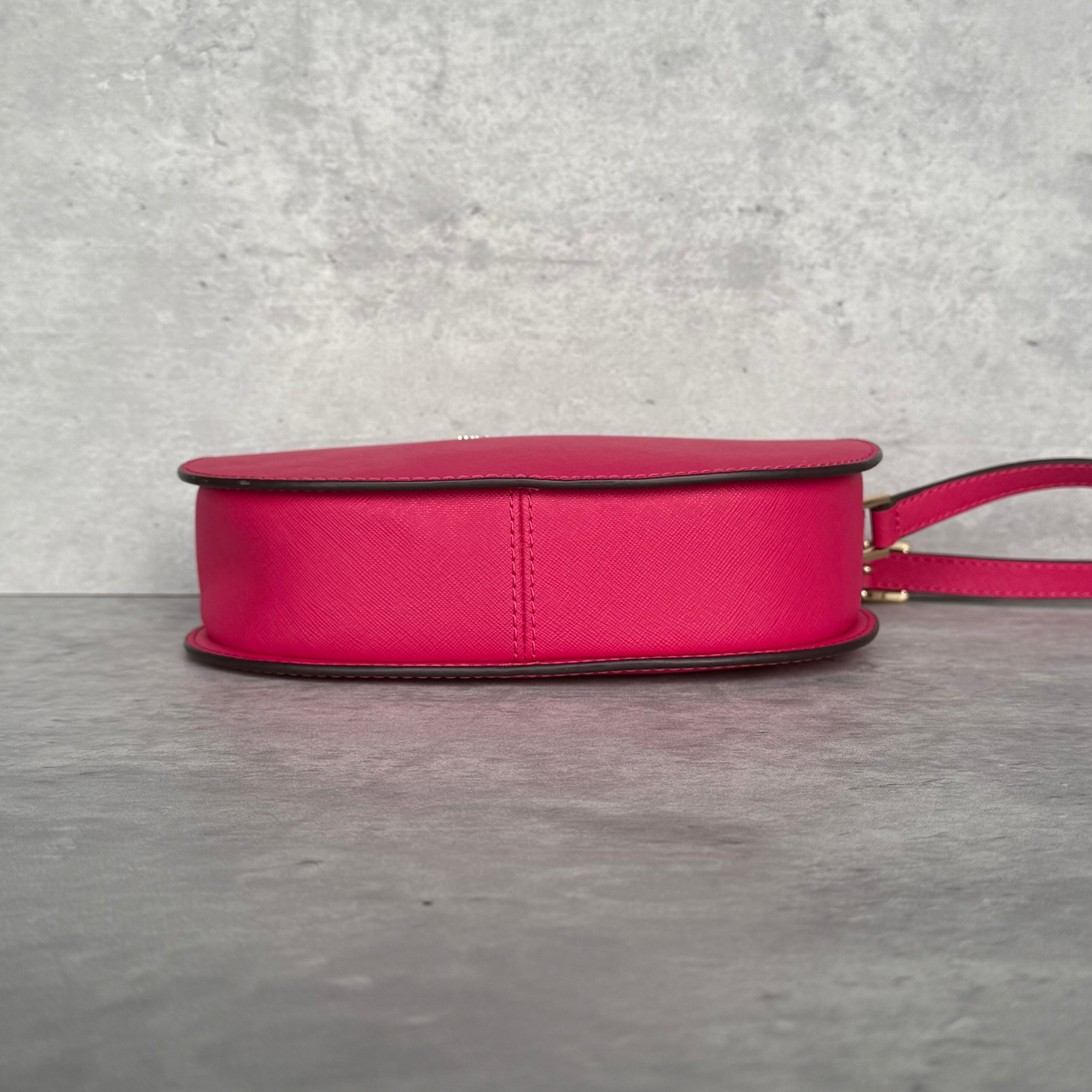 Michael Kors Jet Set Travel Saffiano Crossbody Bag Pink