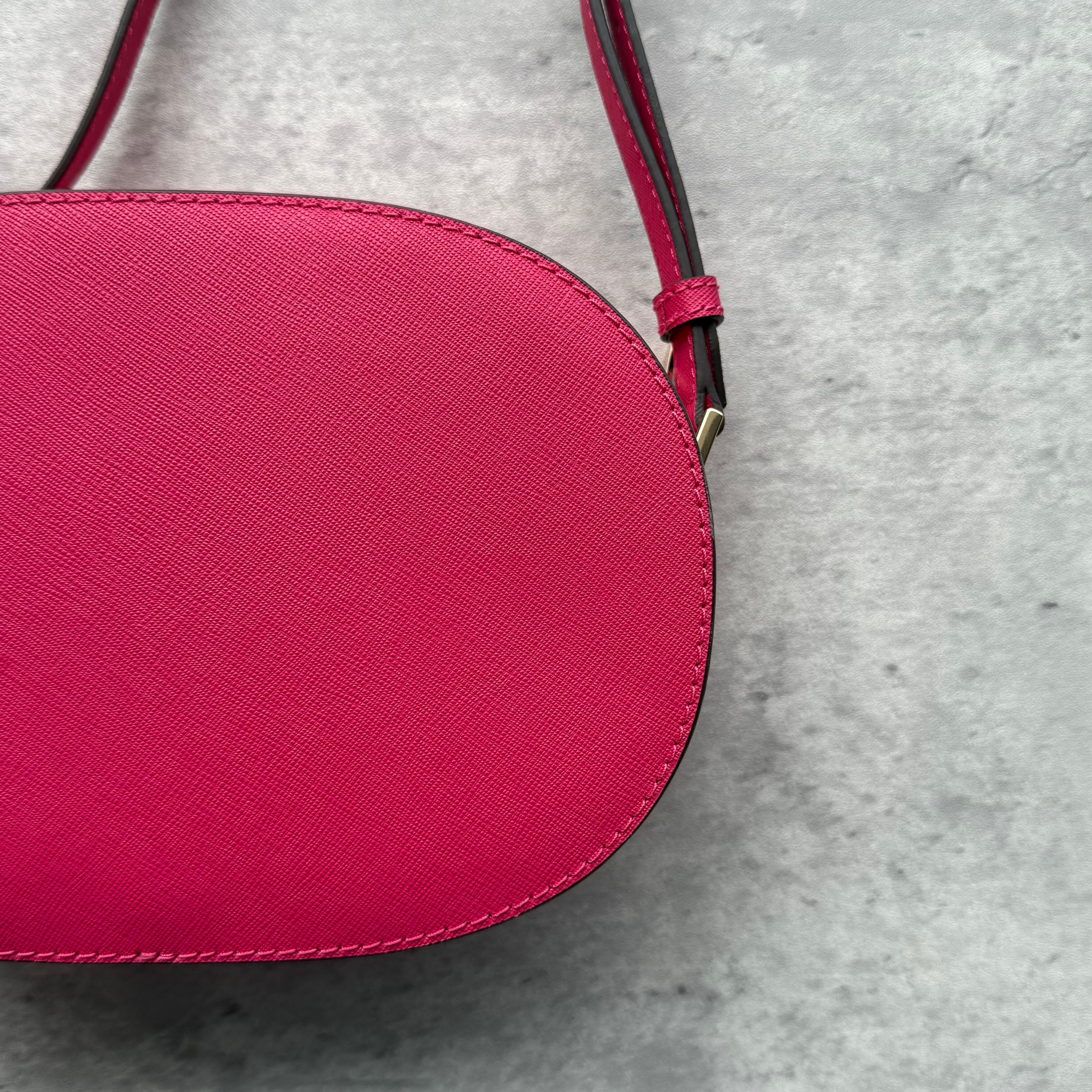 Michael Kors Jet Set Travel Saffiano Crossbody Bag Pink