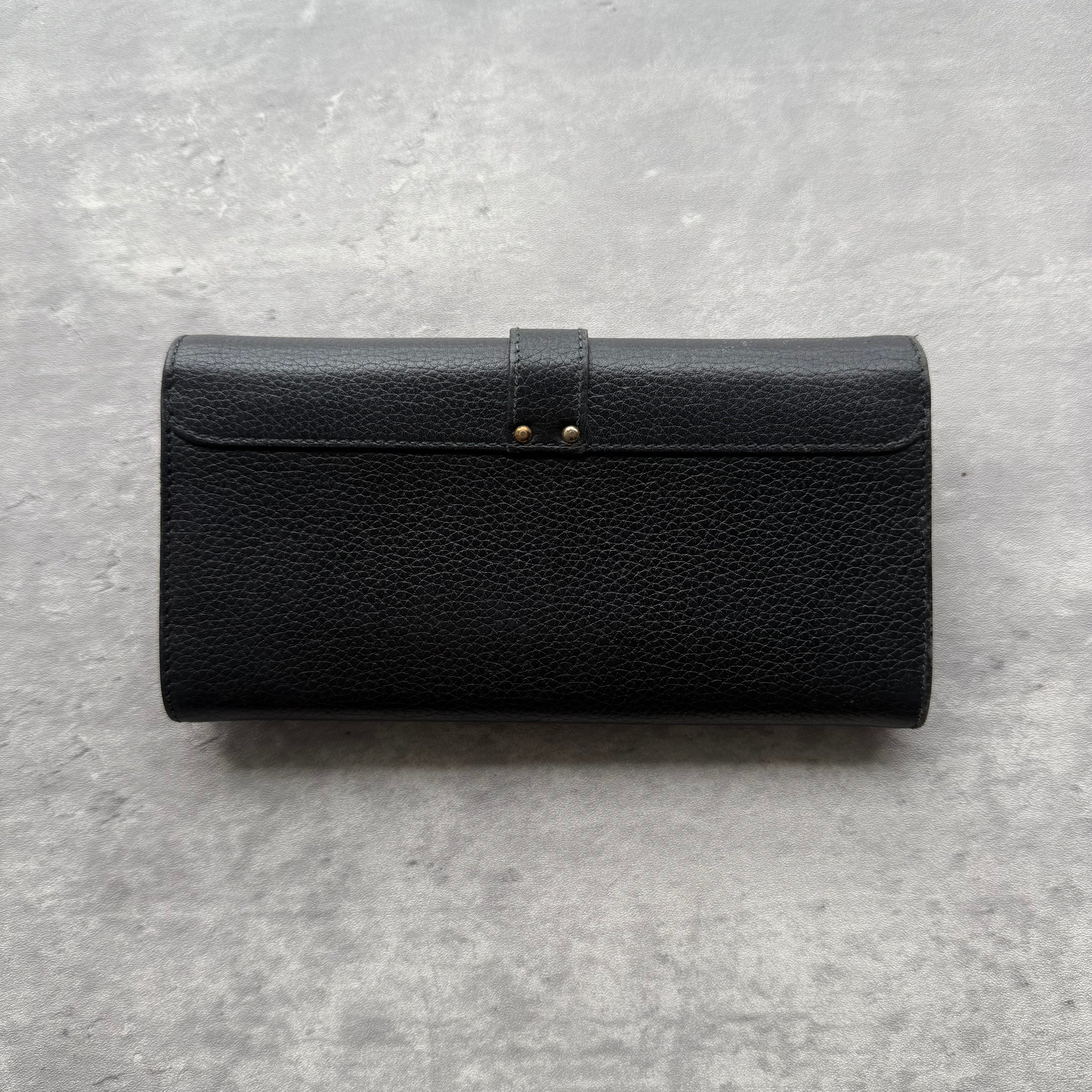 Chloe Paddington Long Leather Wallet Black