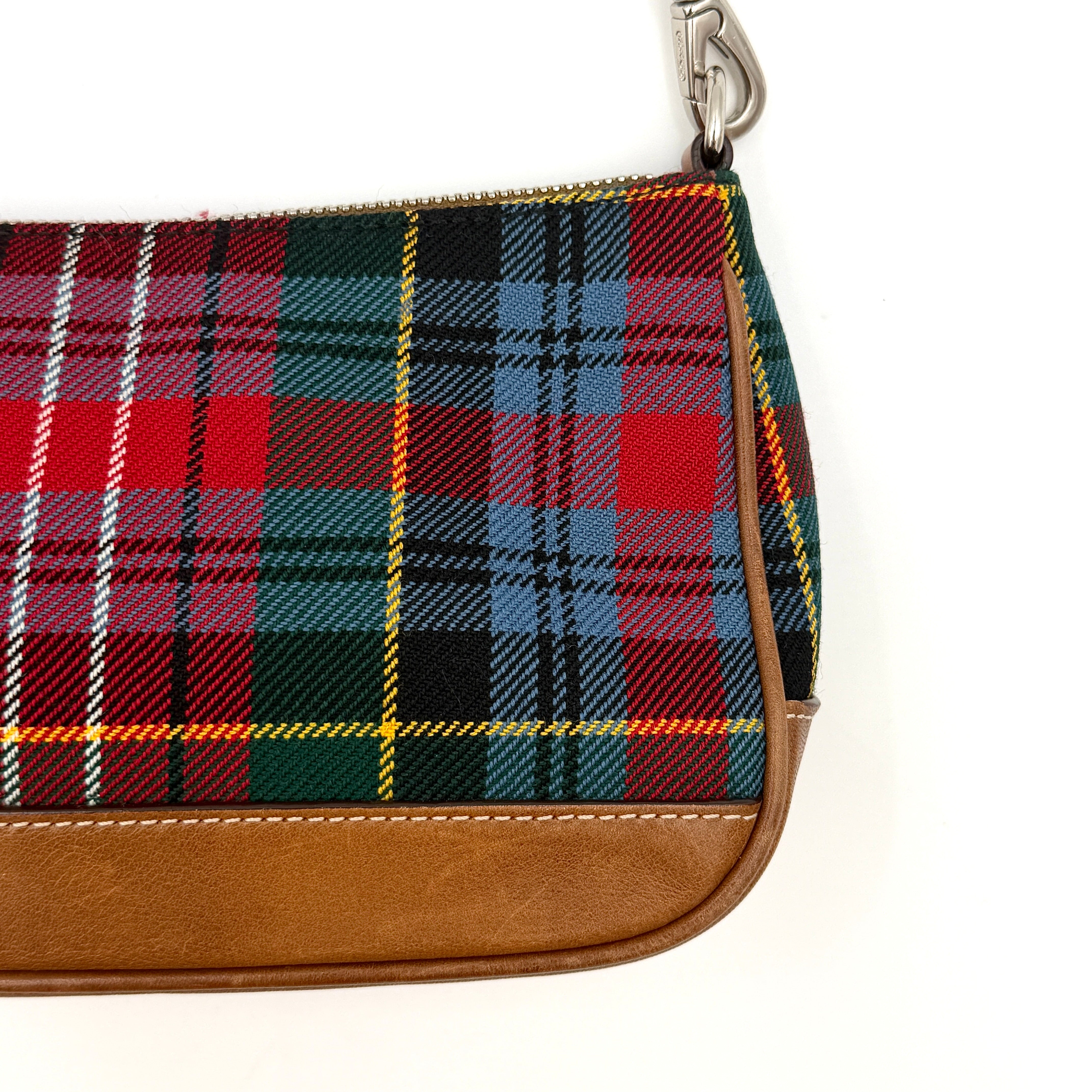 Coach Y2K Plaid Demi Shoulder Bag Multicolor
