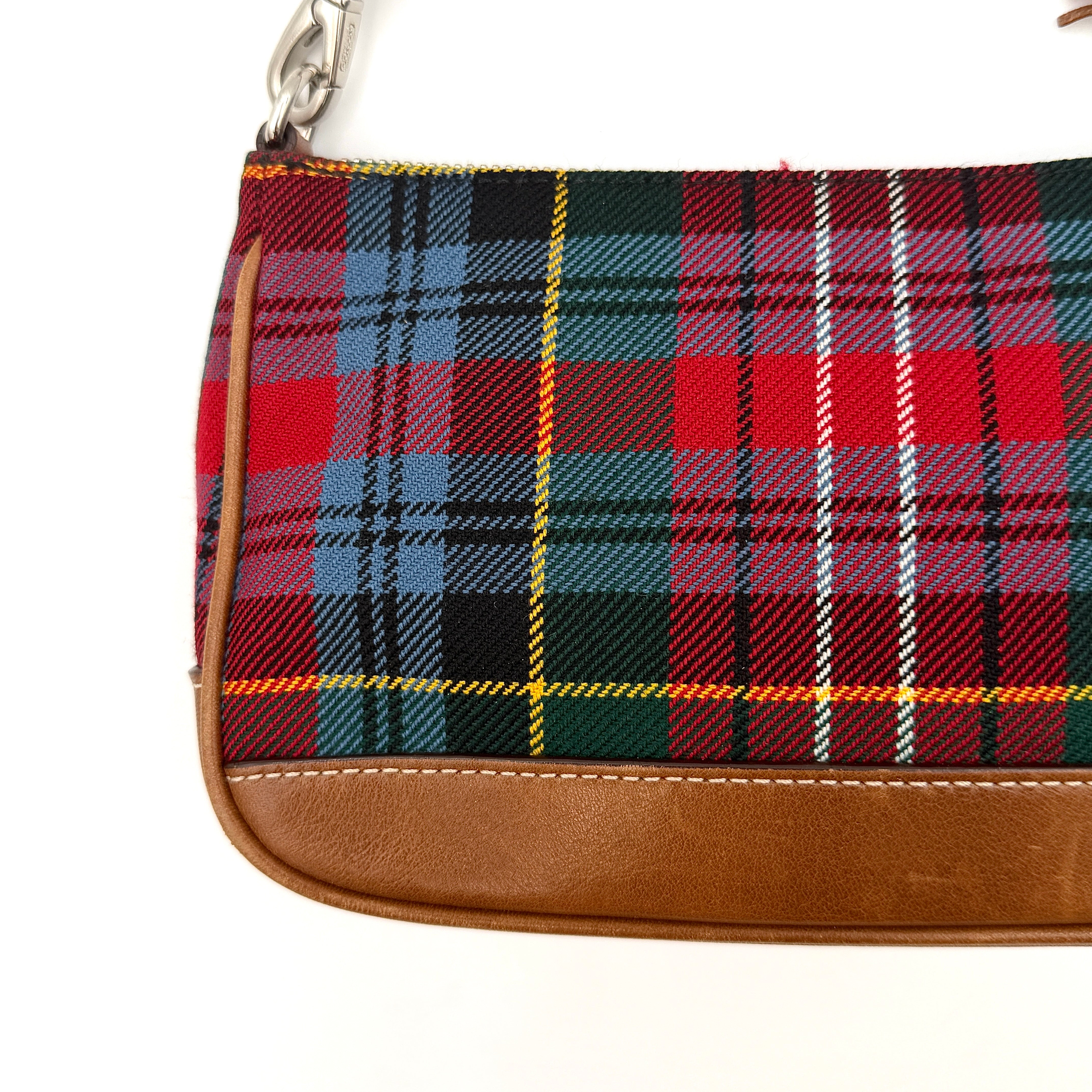 Coach Y2K Plaid Demi Shoulder Bag Multicolor