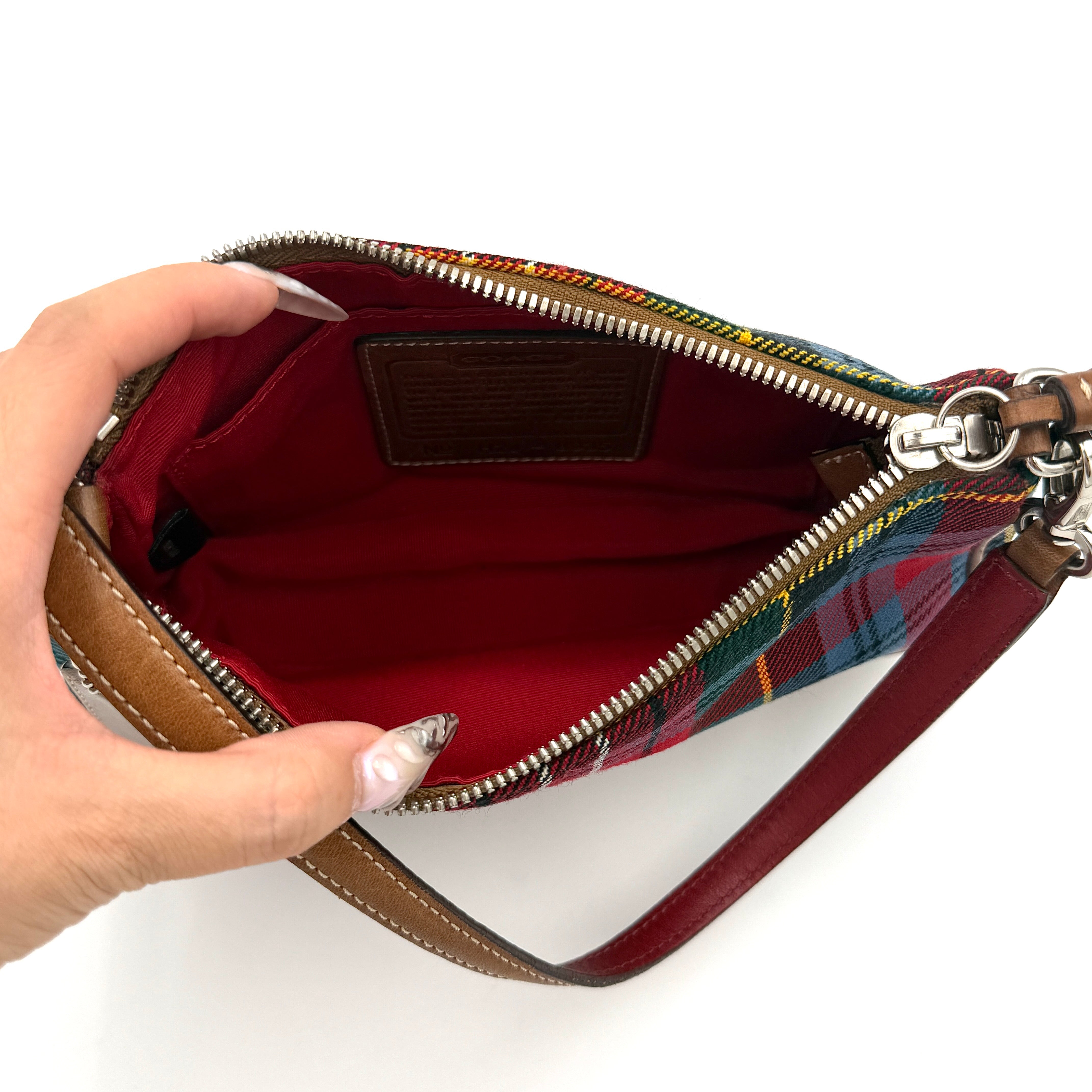 Coach Y2K Plaid Demi Shoulder Bag Multicolor