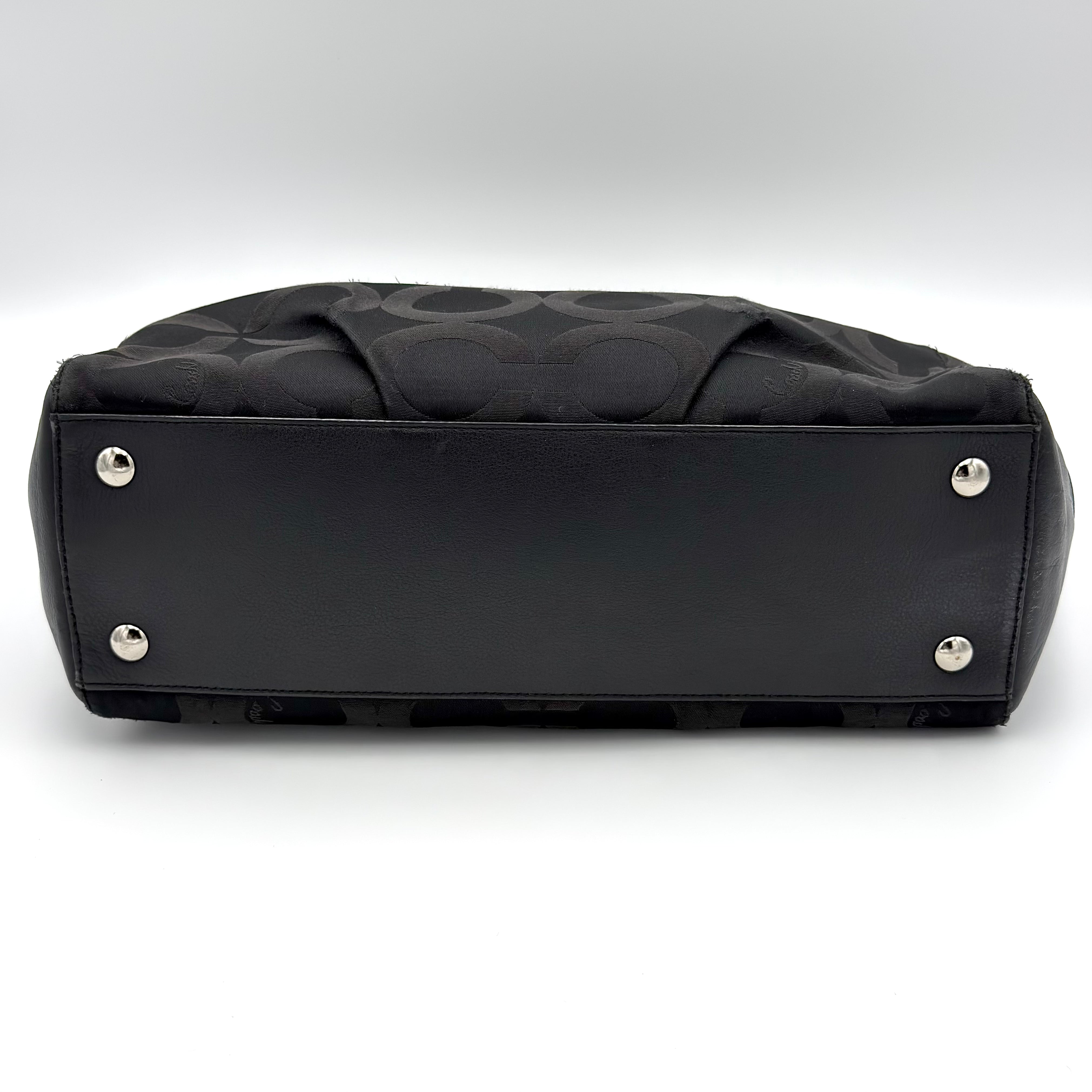 Coach Taylor OP Art Alexis Carryall Tote Bag Black