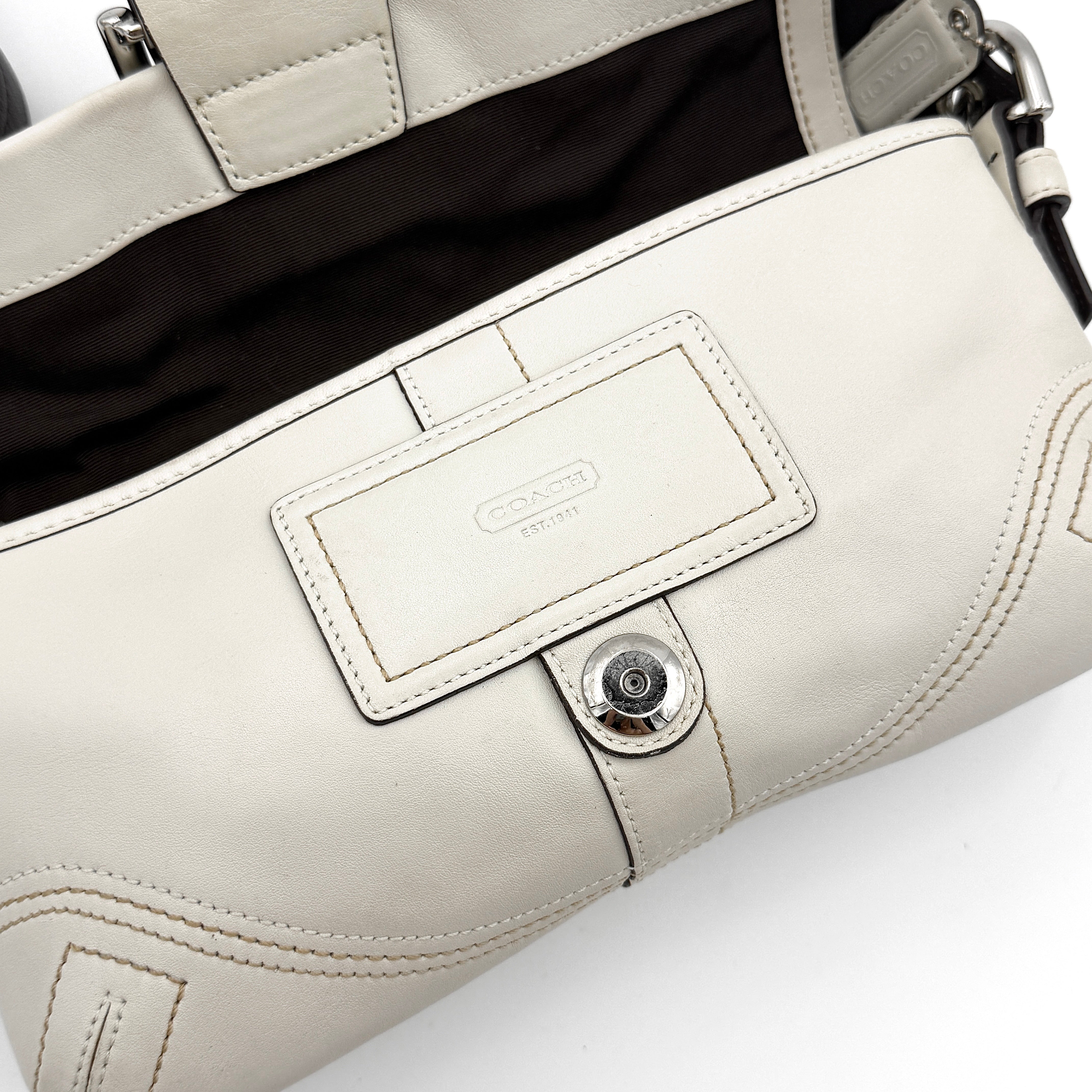 Coach Y2K Soho Buckle Shoulder Bag Ivory