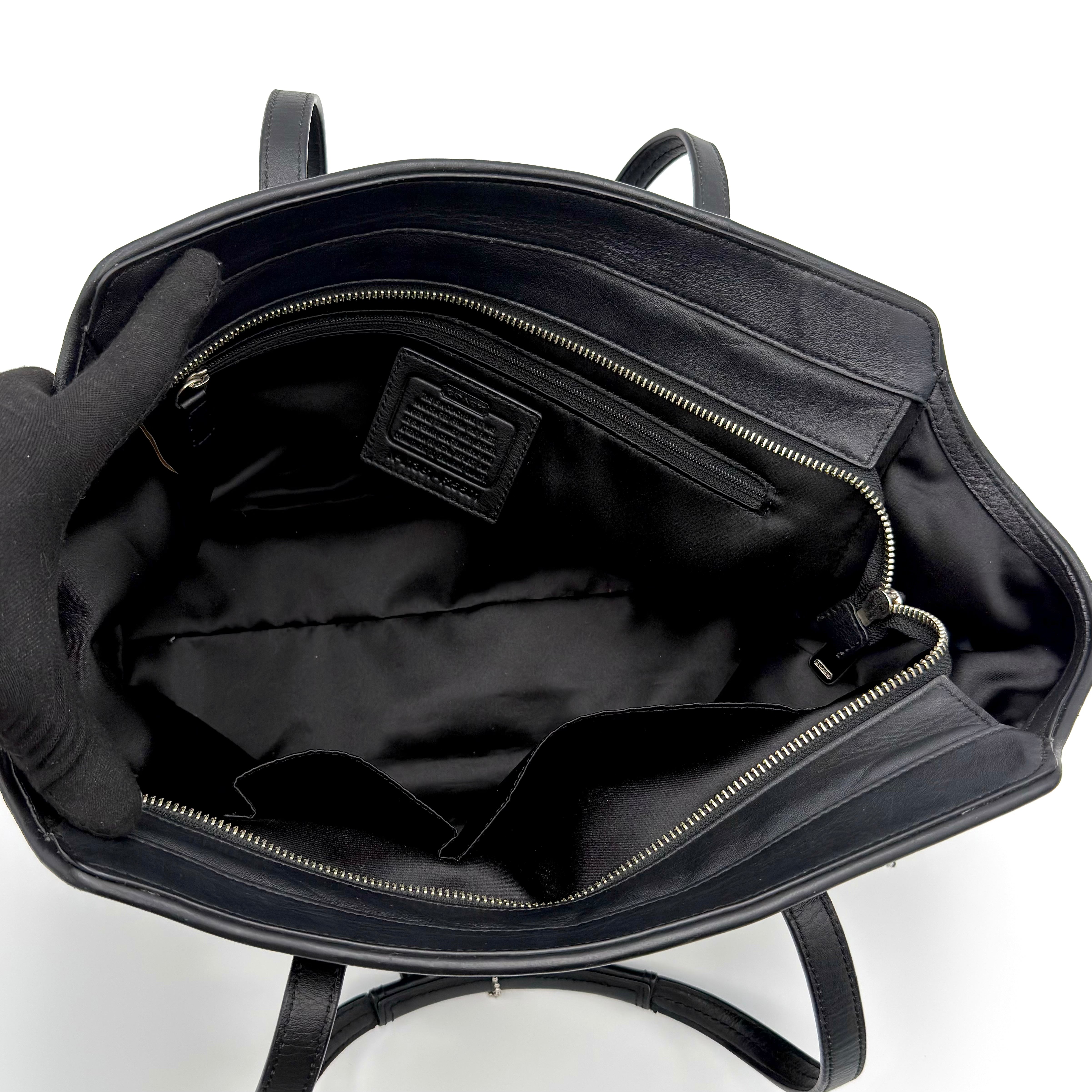 Coach Taylor OP Art Alexis Carryall Tote Bag Black