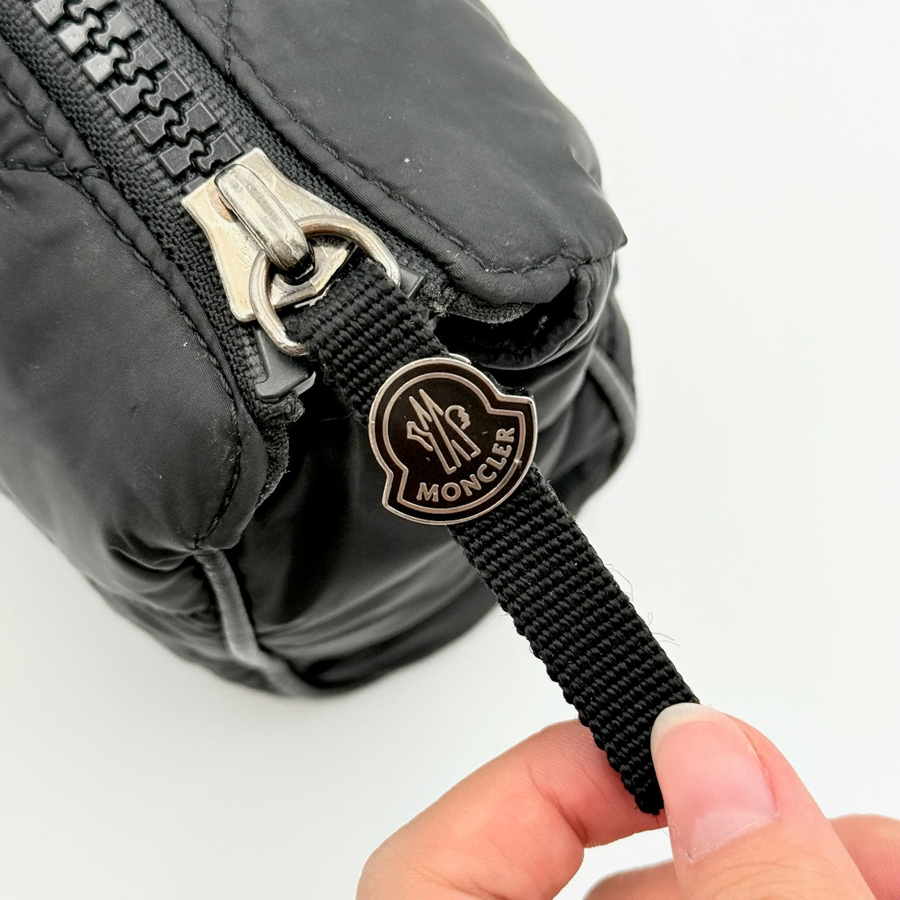 Moncler Quilted Nylon Pouch Black