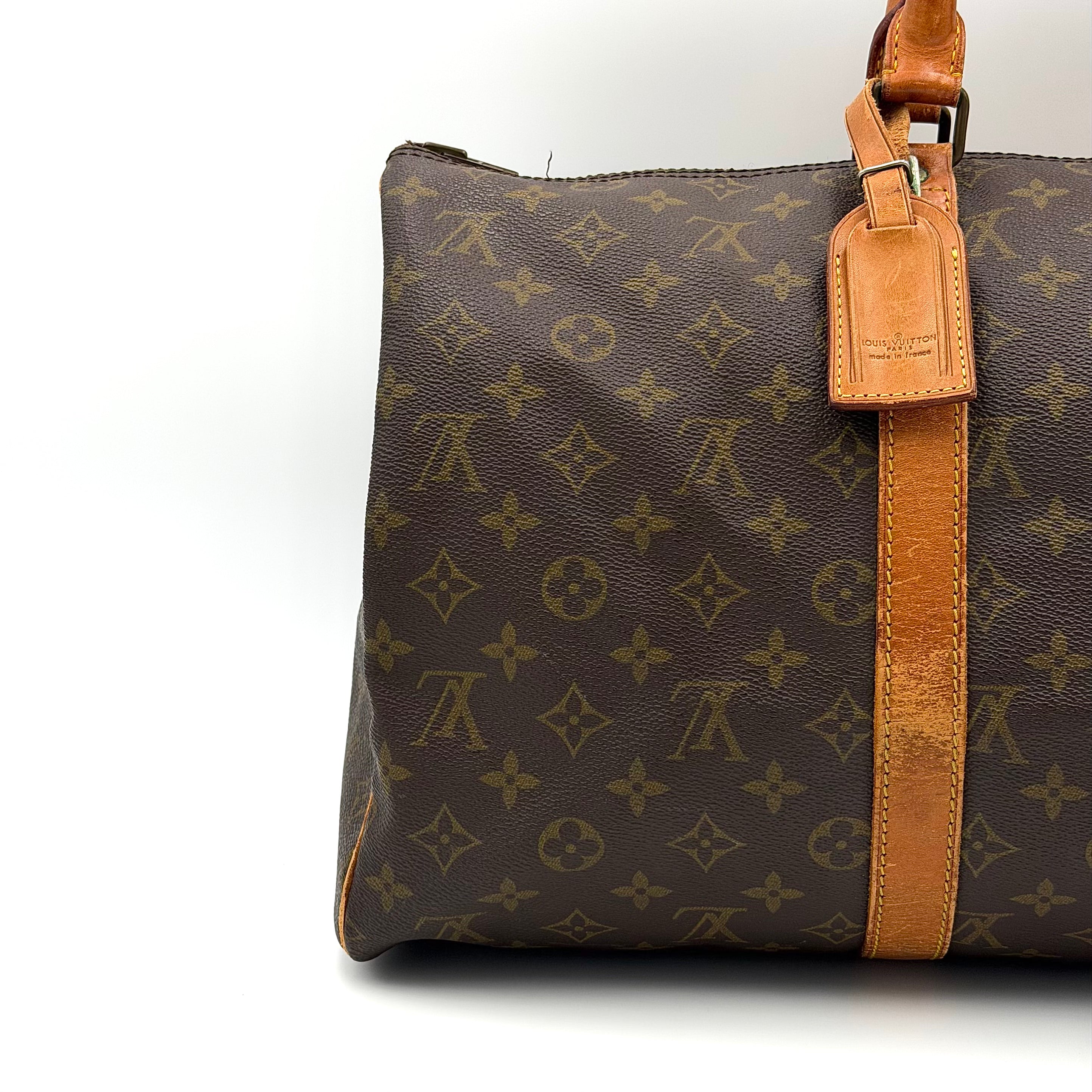 Louis Vuitton Monogram Keepall 45 Duffle Bag Brown