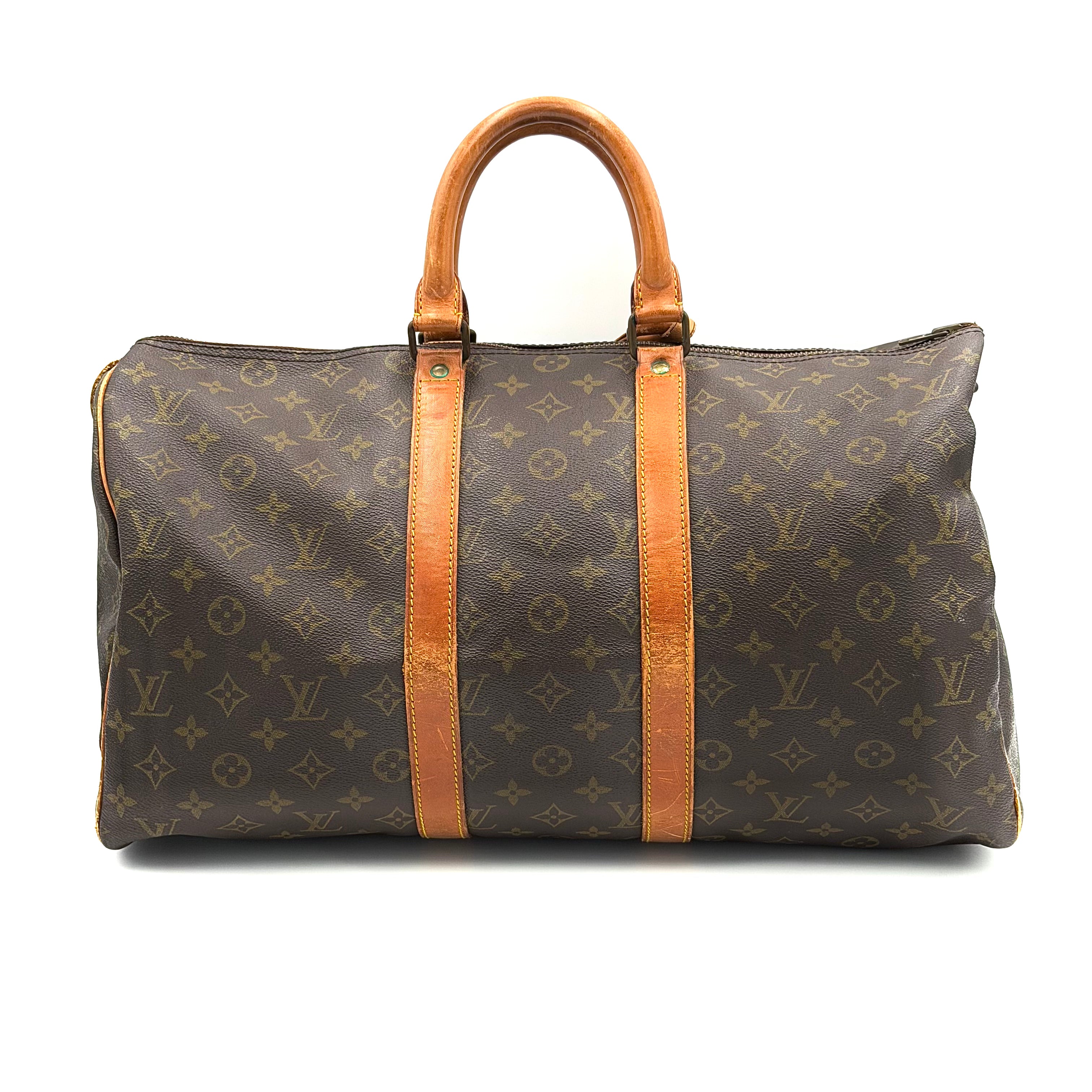 Louis Vuitton Monogram Keepall 45 Duffle Bag Brown