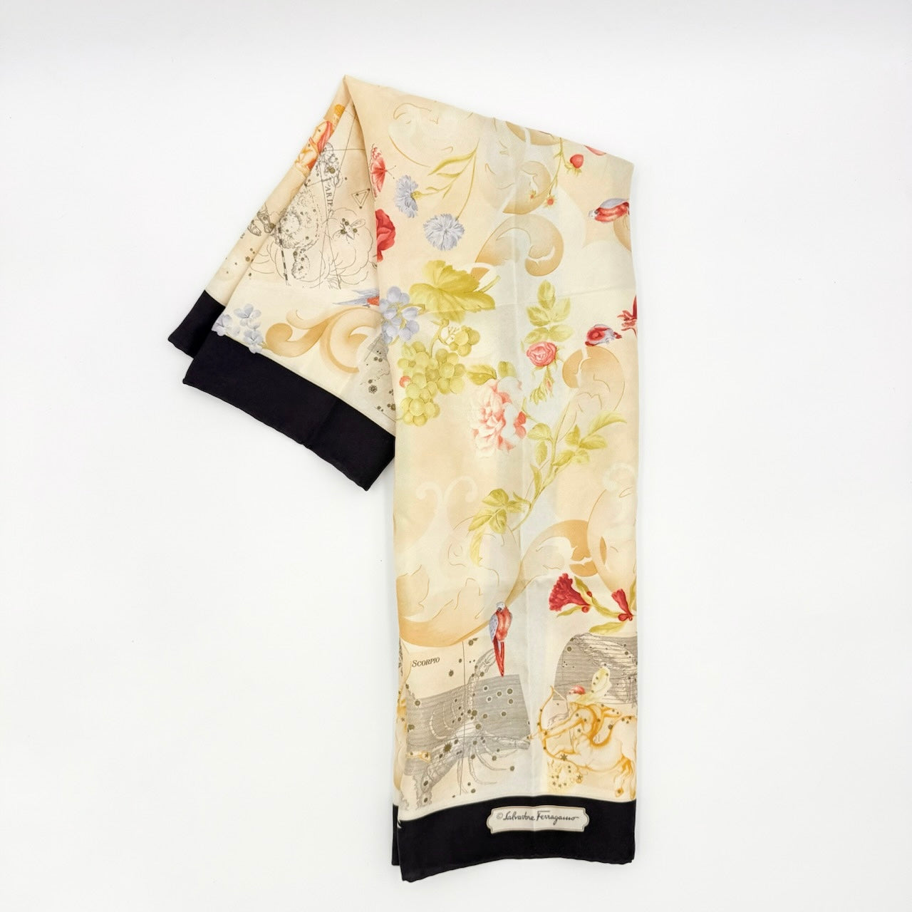 Salvatore Ferragamo Zodiac Silk Scarf Multicolor