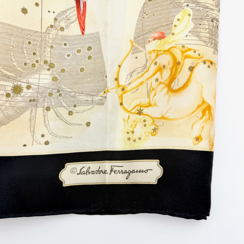 Salvatore Ferragamo Zodiac Silk Scarf Multicolor