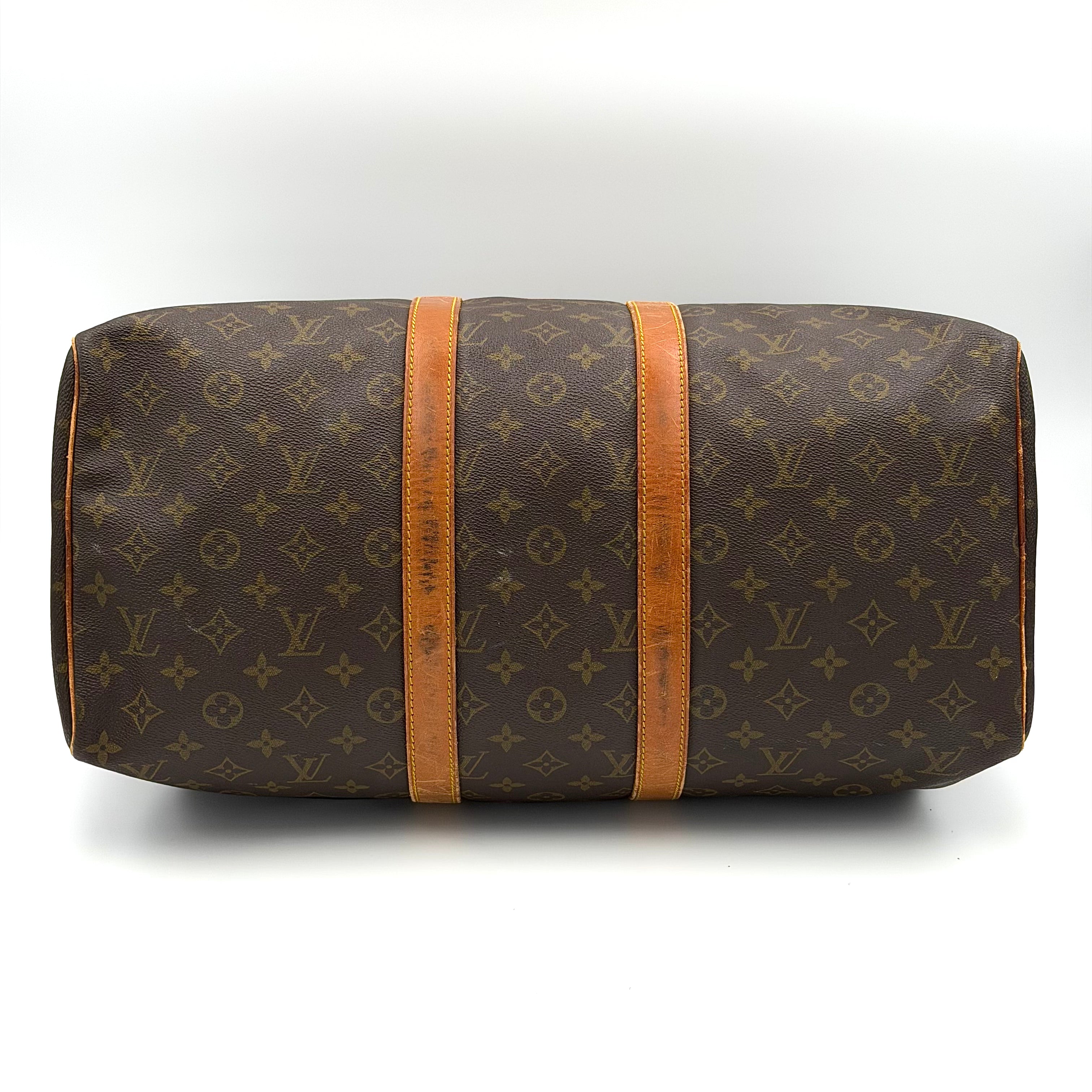 Louis Vuitton Monogram Keepall 45 Duffle Bag Brown