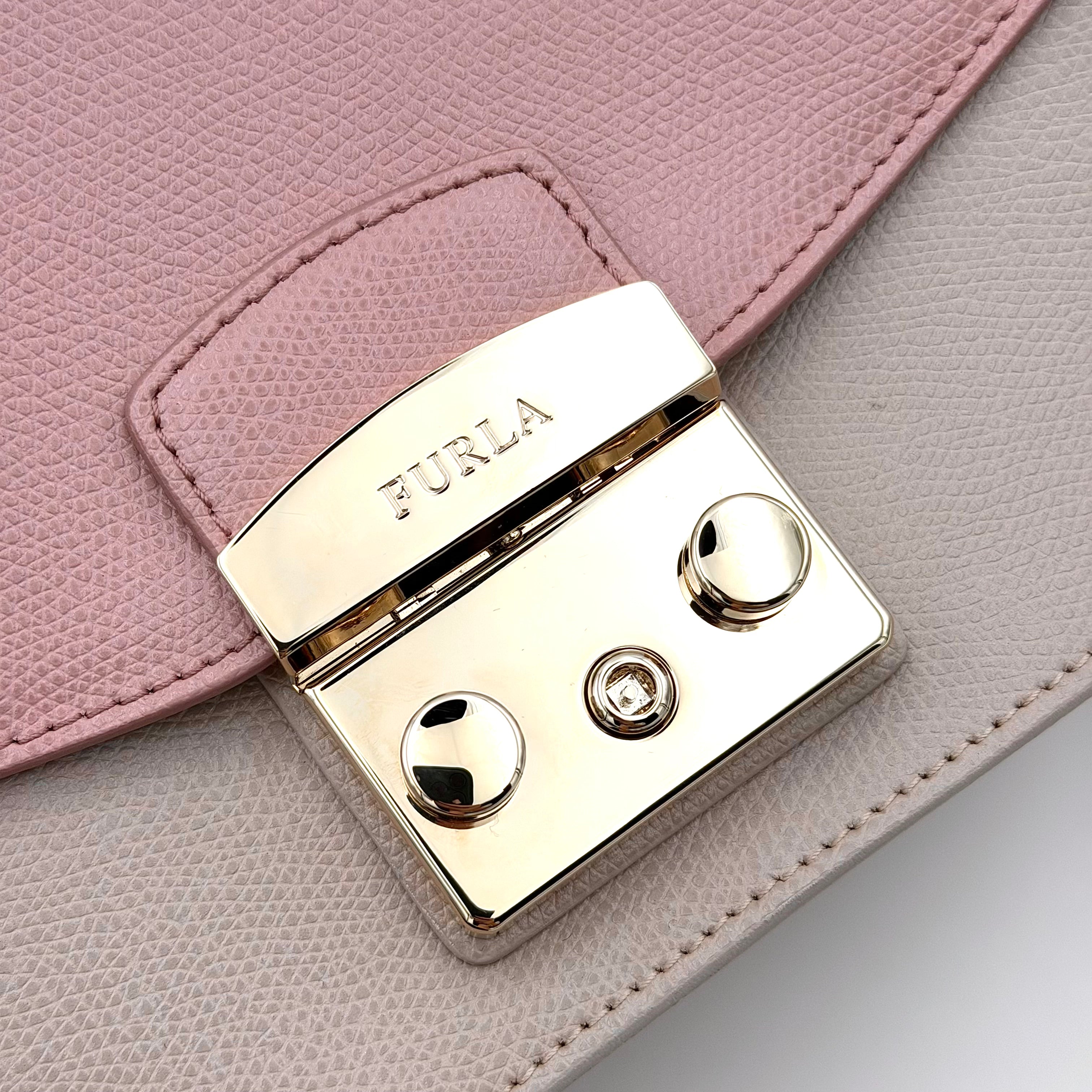 Furla Metropolis Bicolor Crossbody Bag Pink