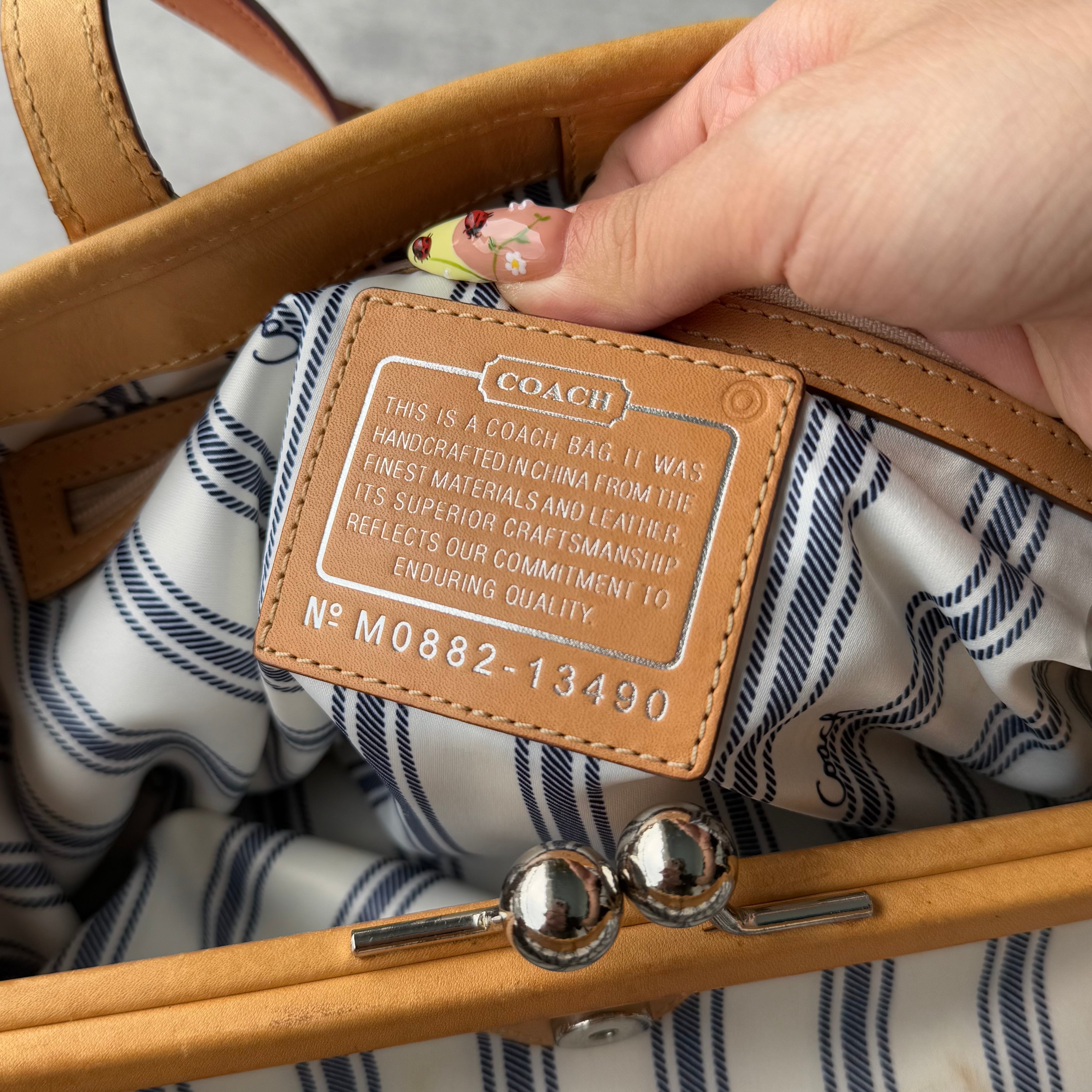 Coach Hamptons Avenue Tote Bag Pink/Beige