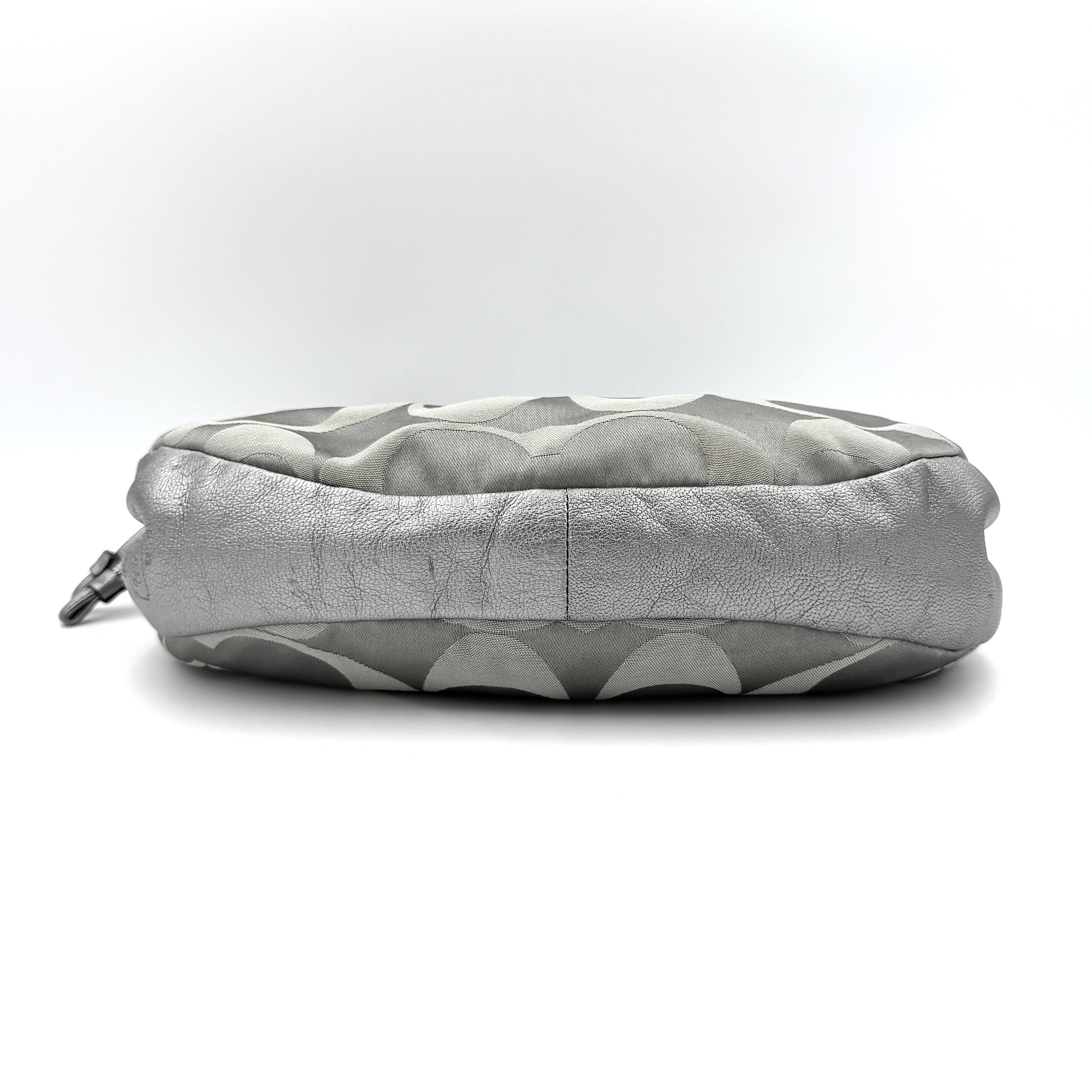 Coach Y2K Signature Hobo Shoulder Bag Silver