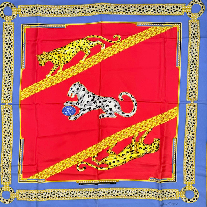 Cartier Panther Silk Scarf Multicolor