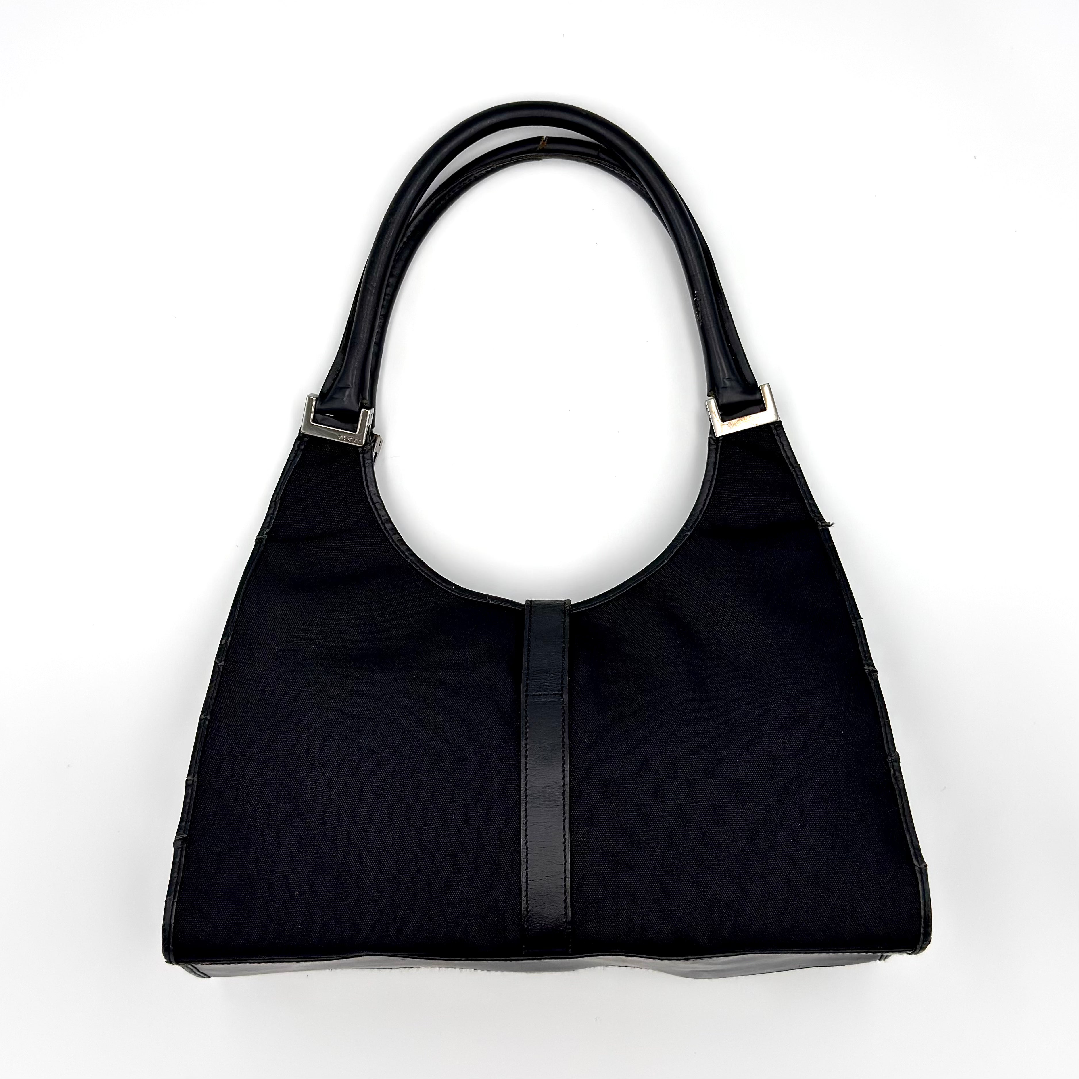 Gucci Jackie Bardot Hobo Shoulder Bag Black