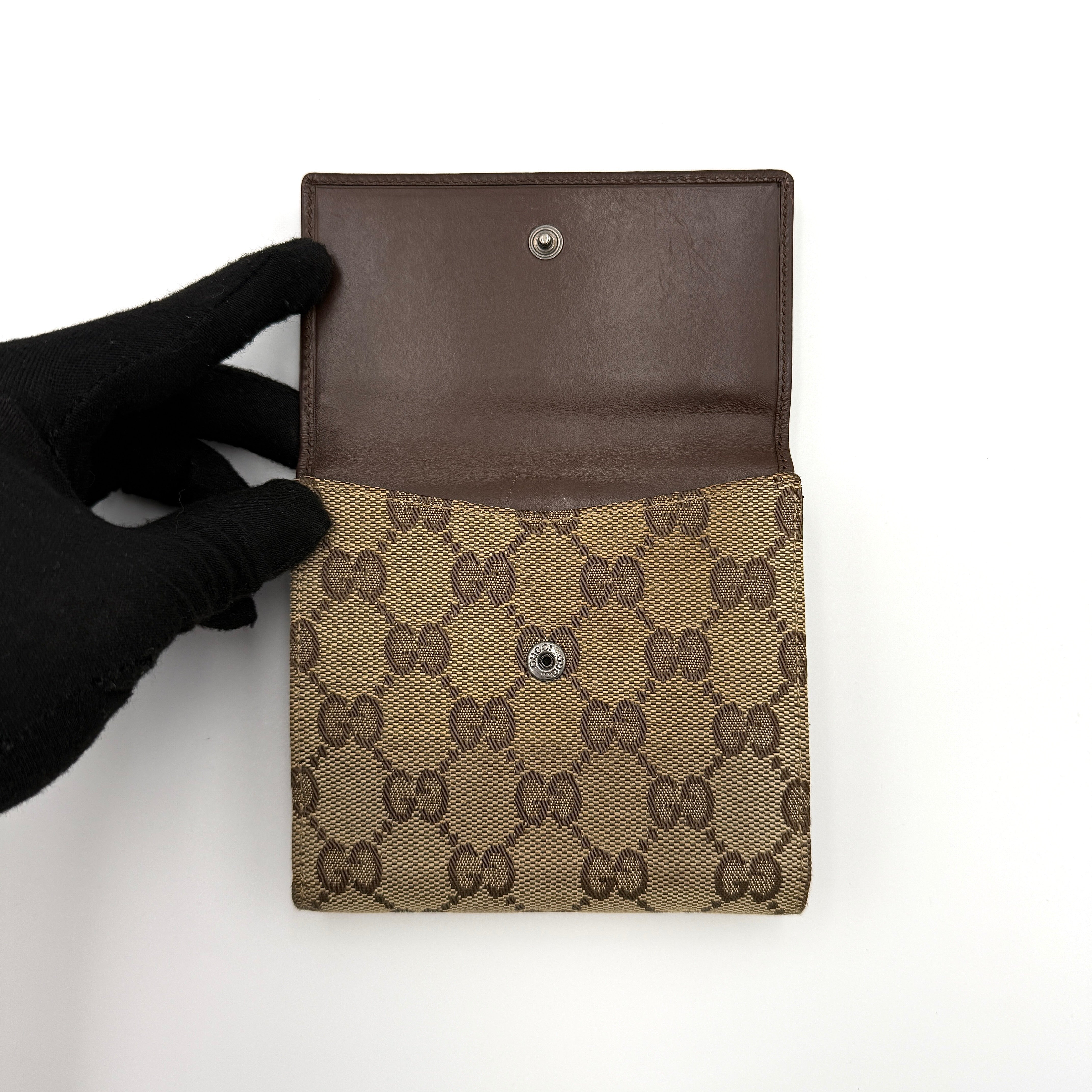 Gucci GG Monogram Jackie Wallet Beige/Brown