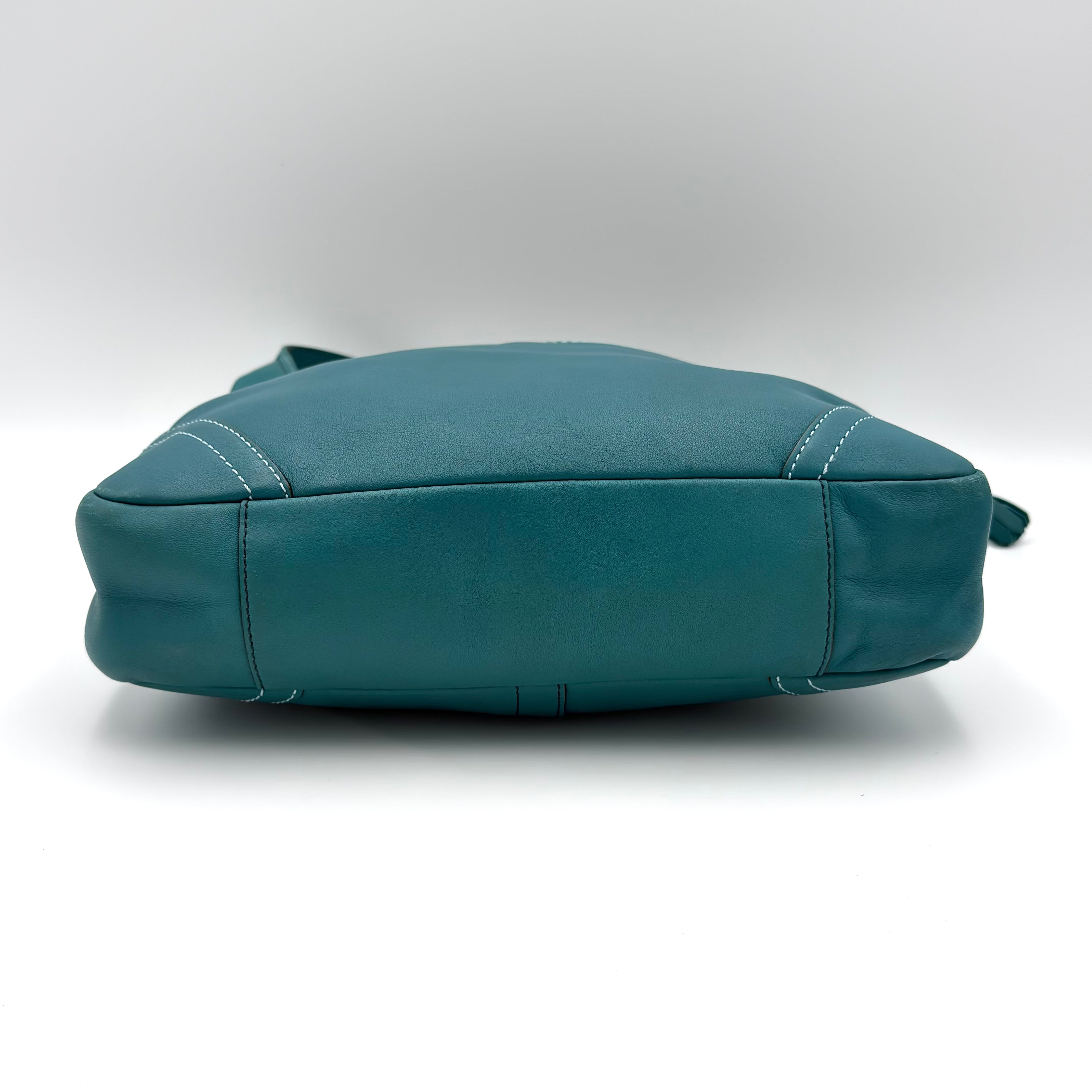 Coach Hamilton Hobo Shoulder Bag Turquoise Blue