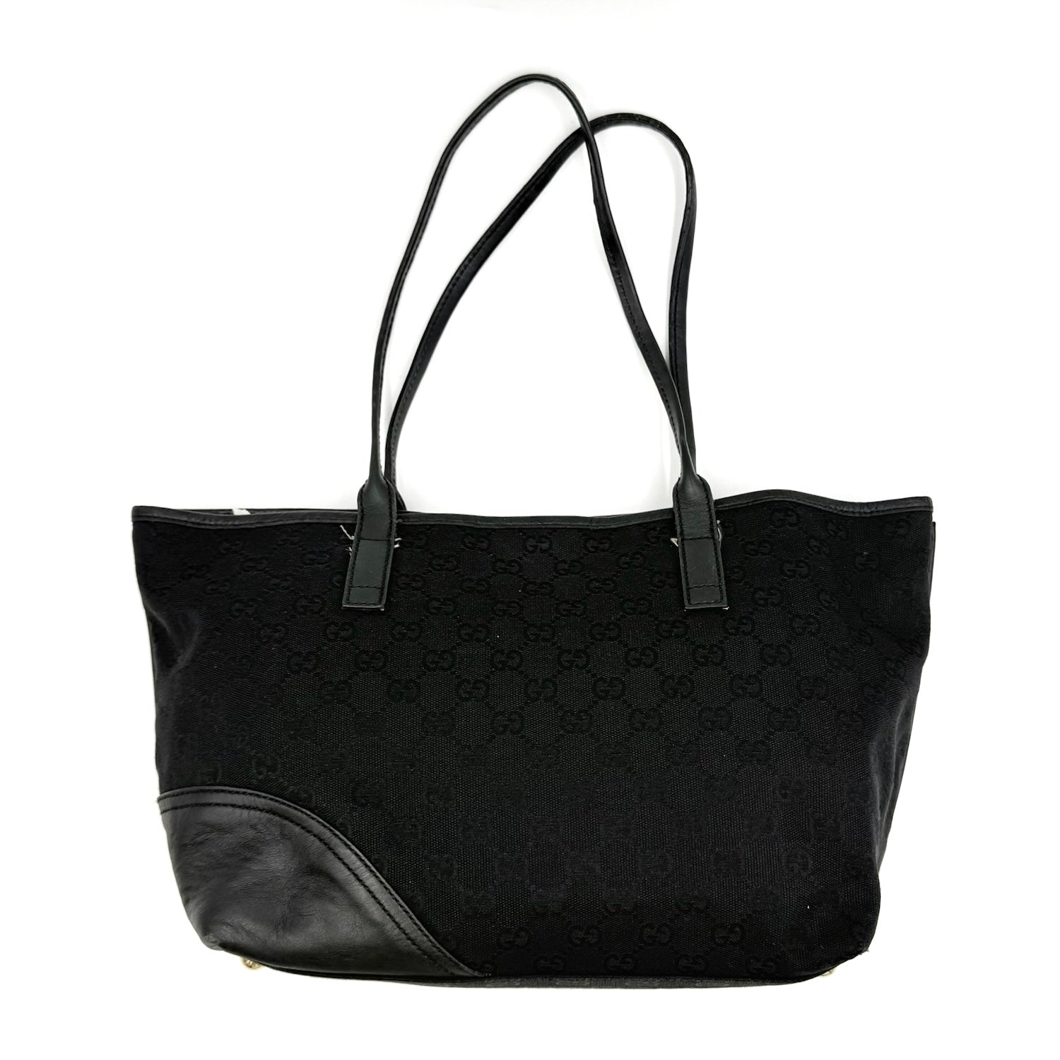 Gucci GG Monogram Britt Tote Bag Black/Gold