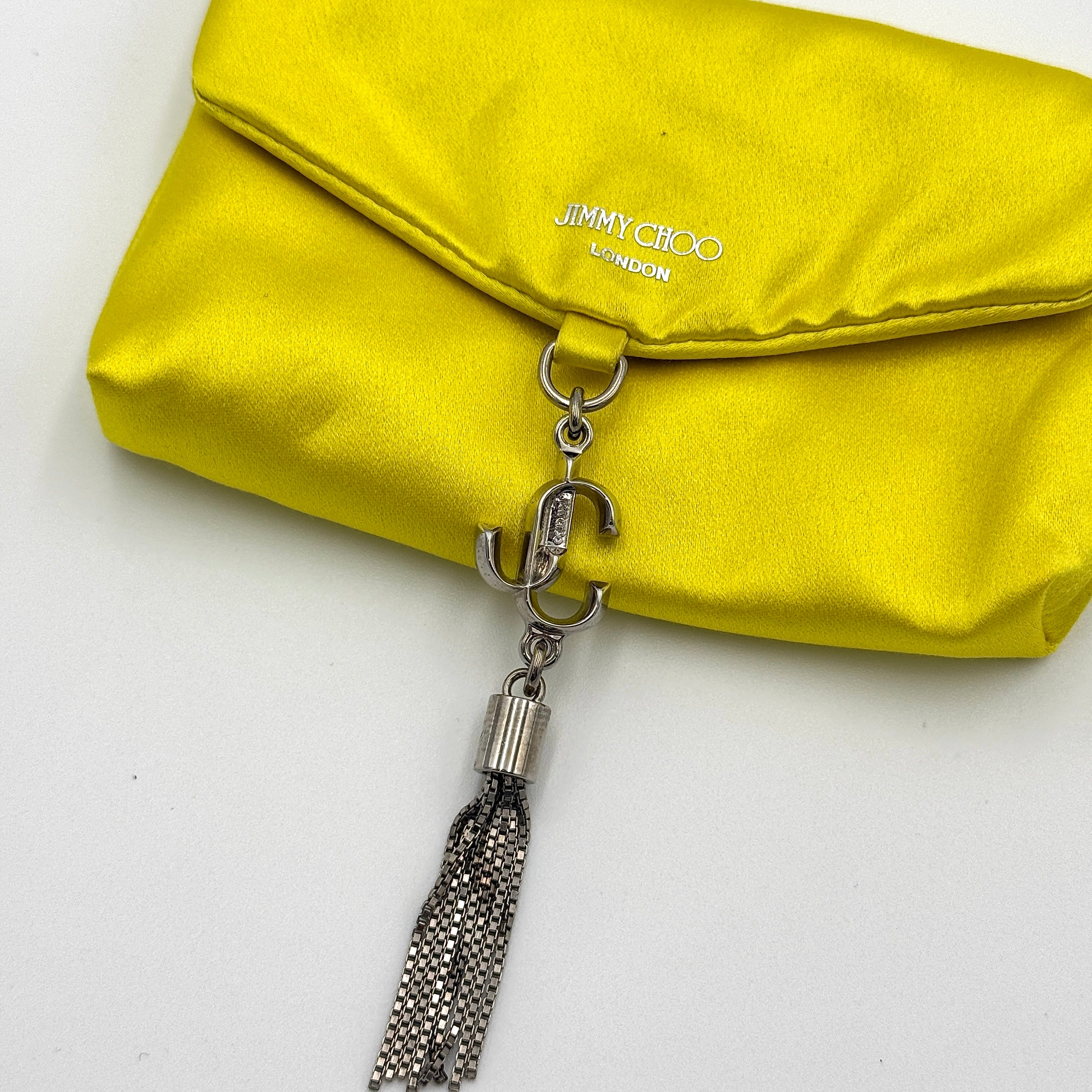 Jimmy Choo Chain Soft Cardholder Yellow