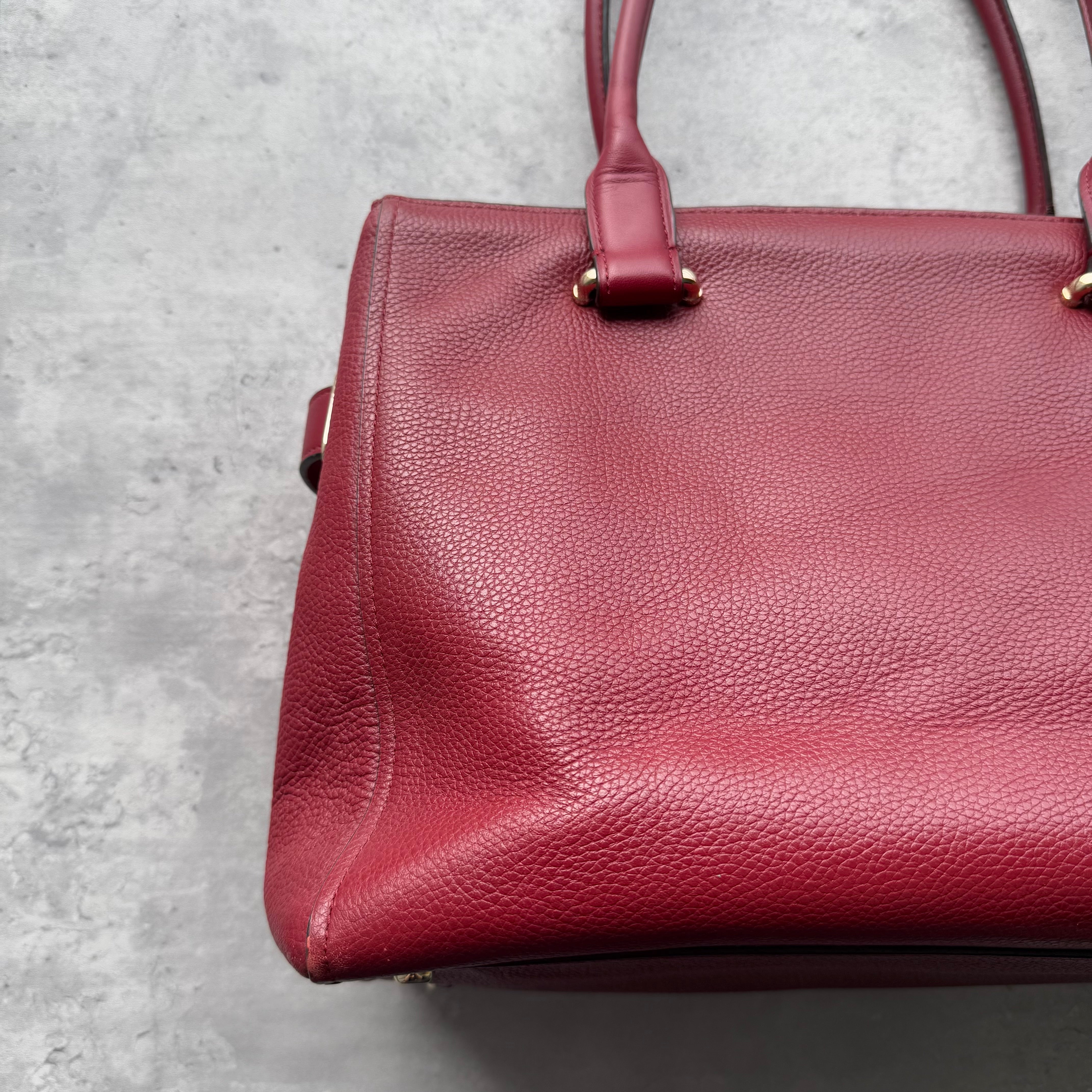 Coach Swagger Carryall Handbag Burgundy