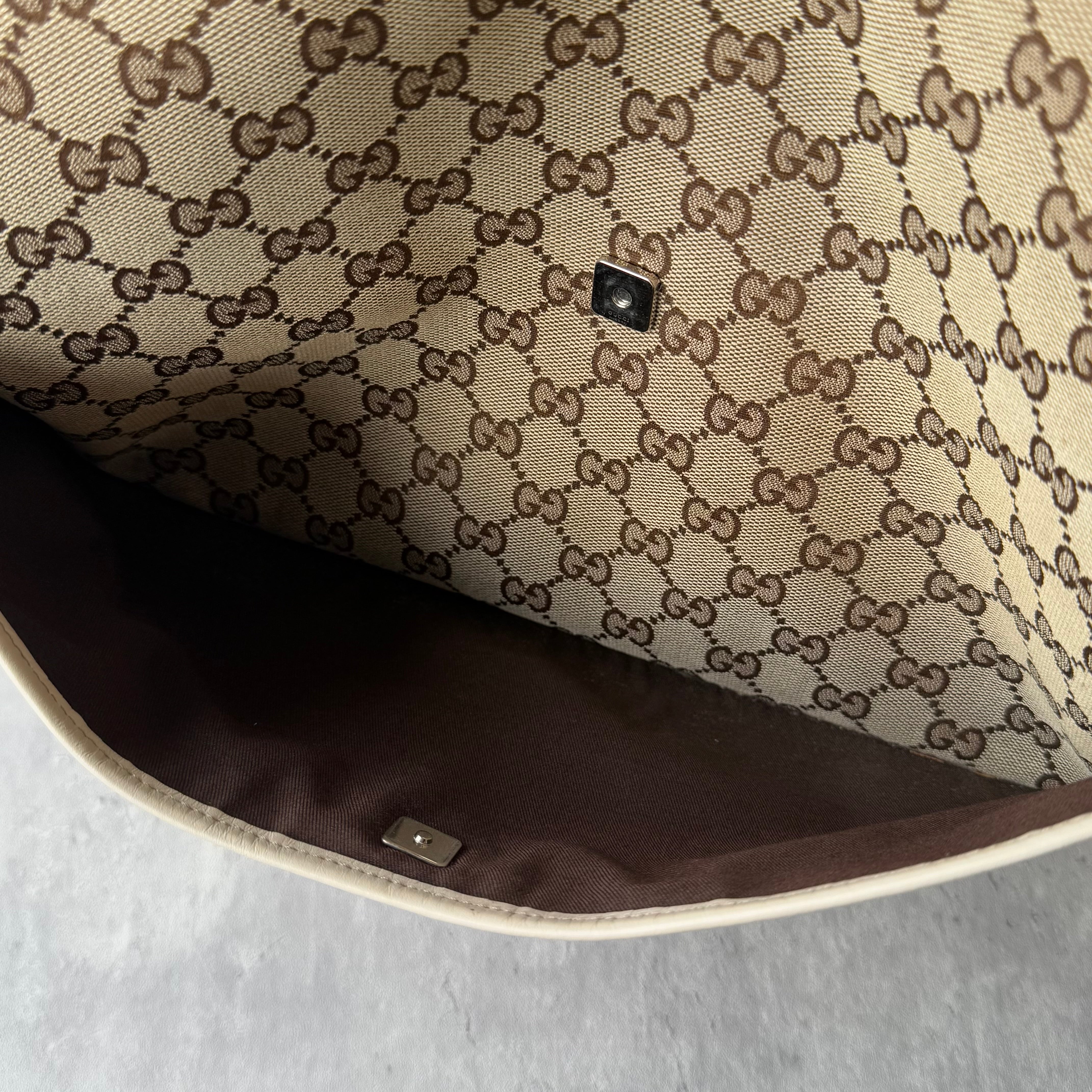 Gucci GG Monogram Crossbody Bag Beige